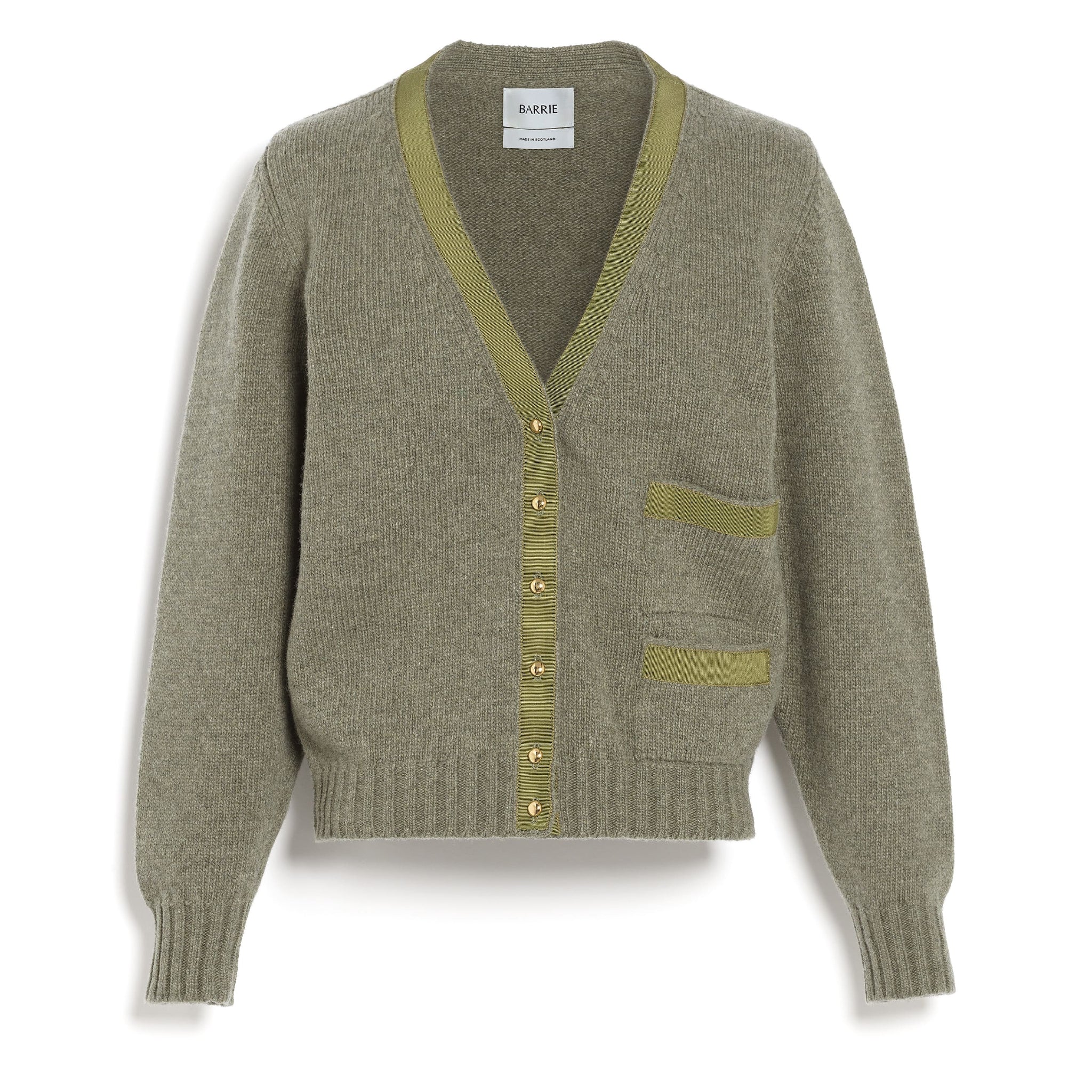 리본 디테일 울 가디건 | Barrie - Barrie