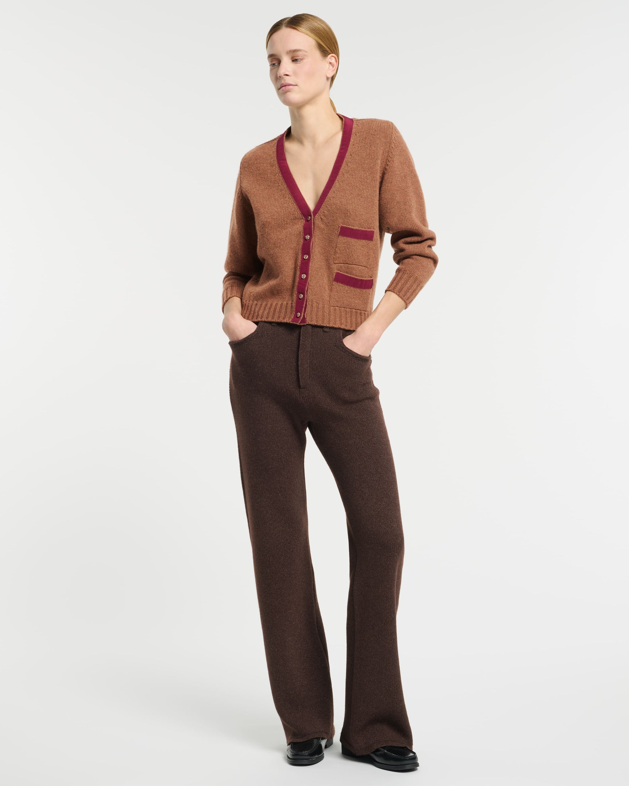 Wool cardigan with ribbon detail | Barrie - Barrie