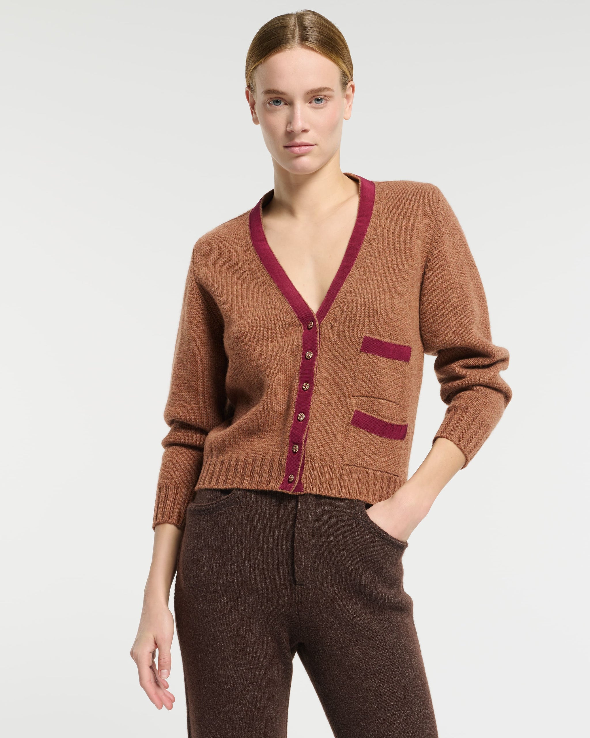 Wool cardigan with ribbon detail | Barrie - Barrie