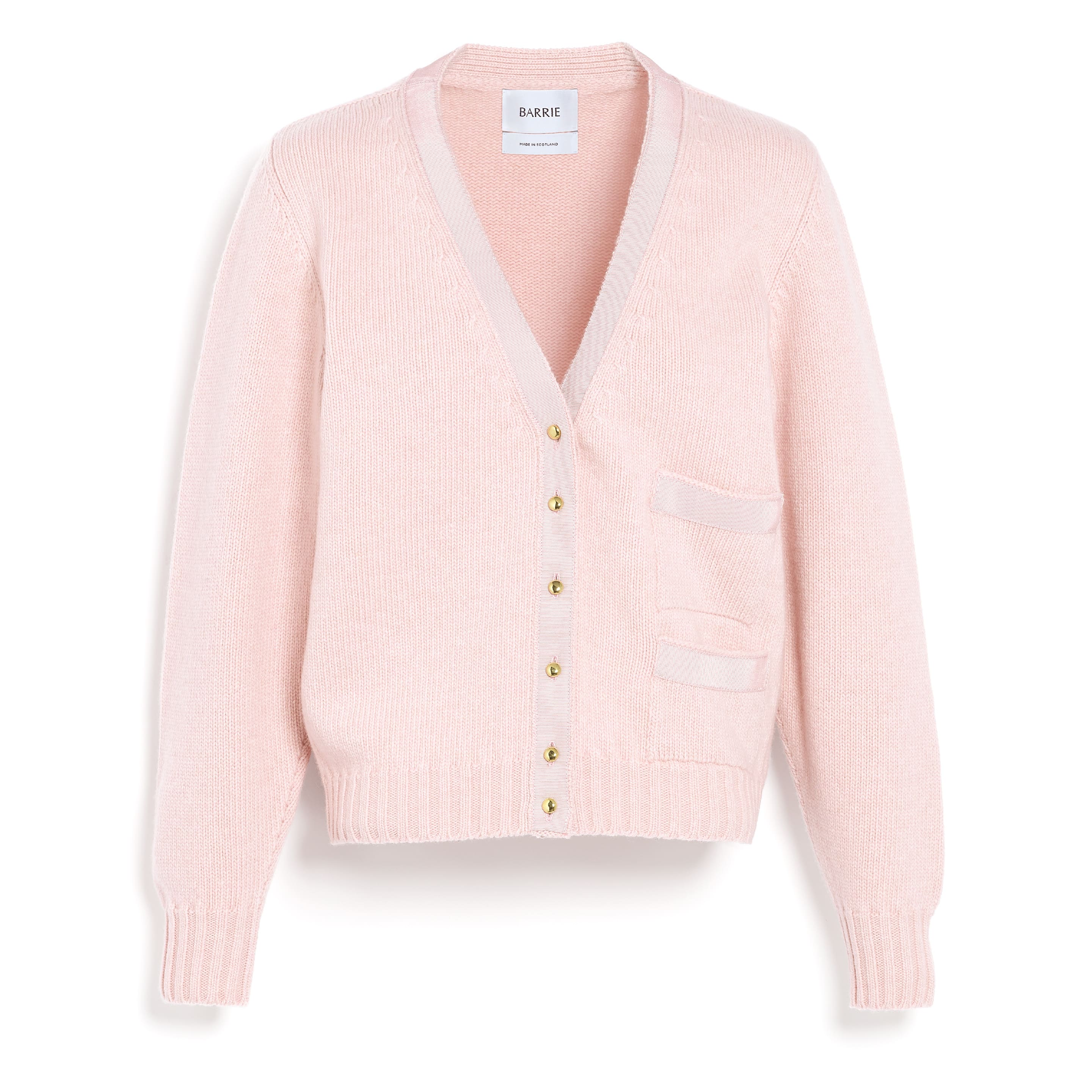Wool cardigan with ribbon detail