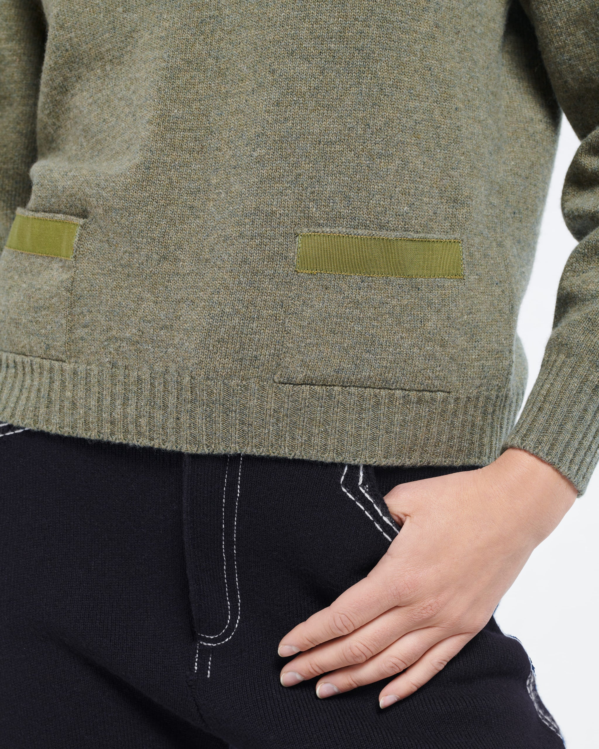 Wool jumper with ribbon detail | Barrie - Barrie