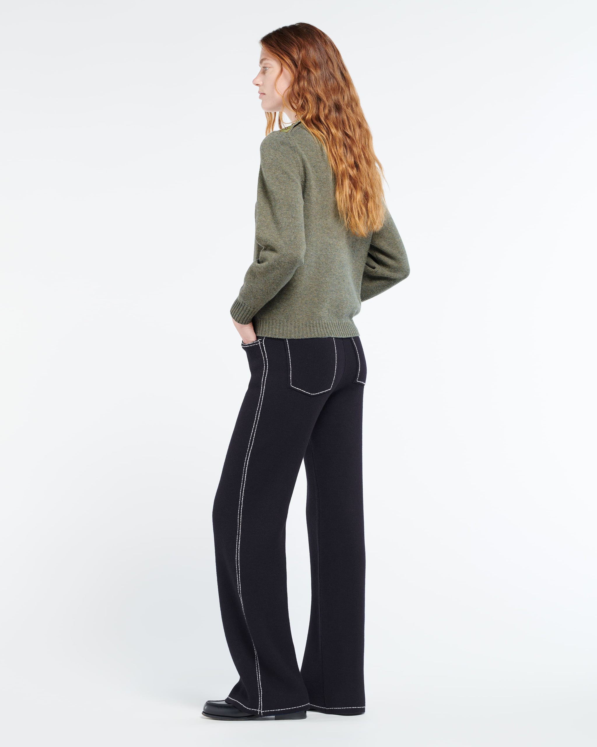 리본 디테일 울 니트웨어 | Barrie - Barrie