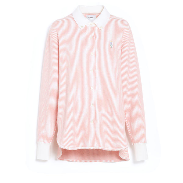 トップス seyto 24aw Velour striped shear shirt seyto 24aw Velour striped shear shirt