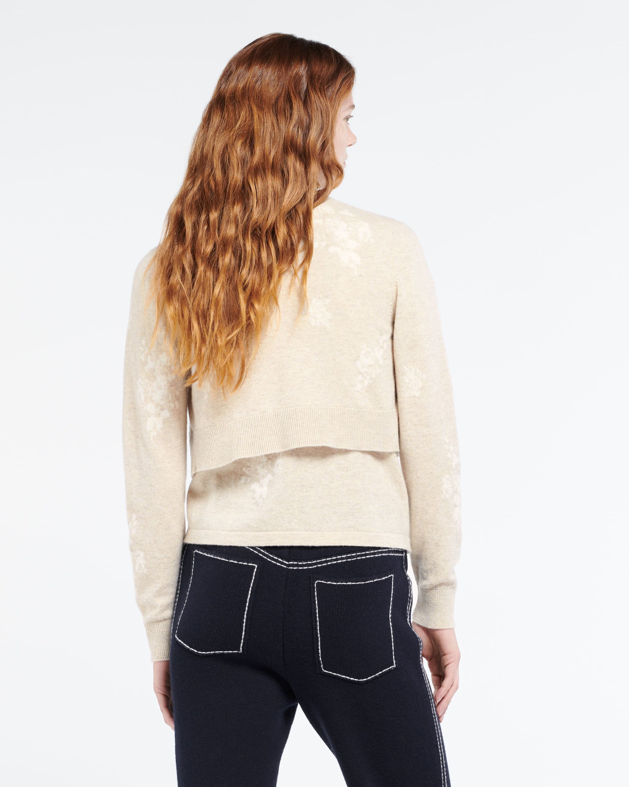 Cardigan en cachemire à motif fleuri | Barrie - Barrie