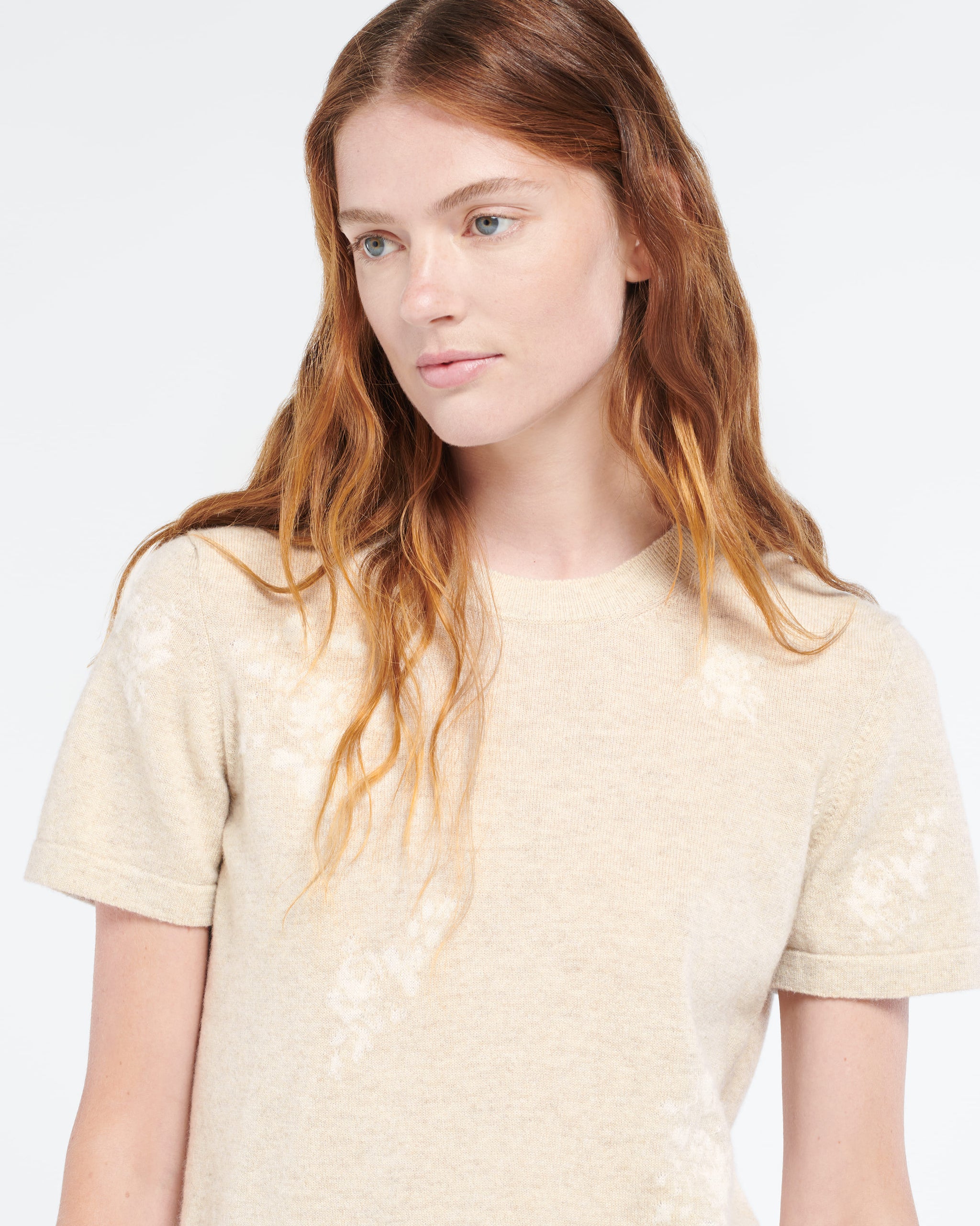 Top en cachemire à motif fleuri | Barrie - Barrie