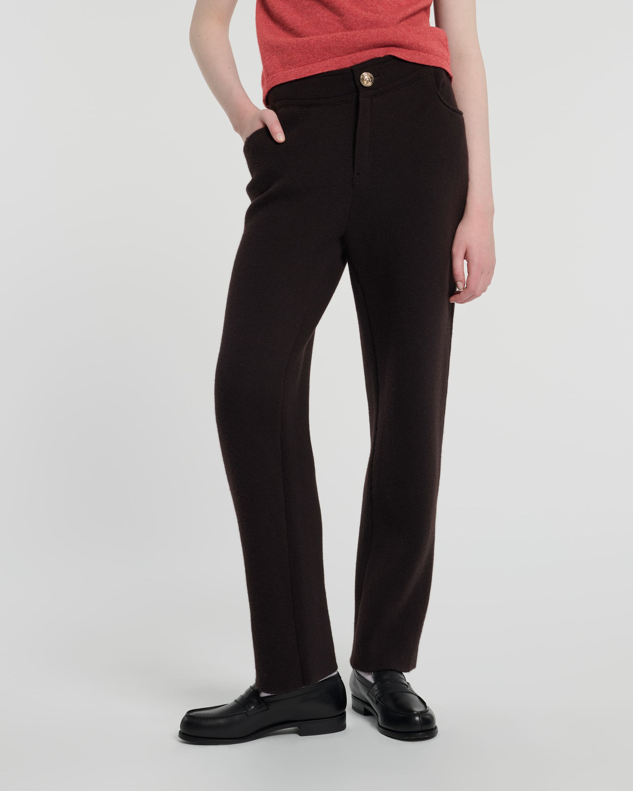 Pantalon épais en cachemire | Barrie - Barrie