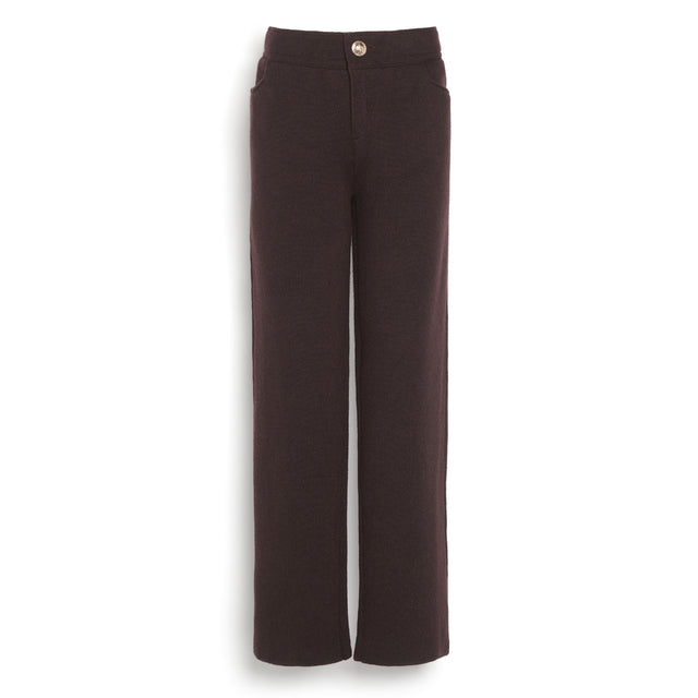 Trousers in chunky-knit cashmere | Barrie - Barrie