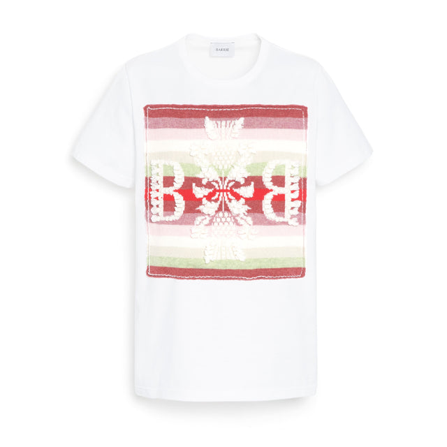 Striped t-shirt with Barrie logo cashmere patch | Barrie - Barrie
