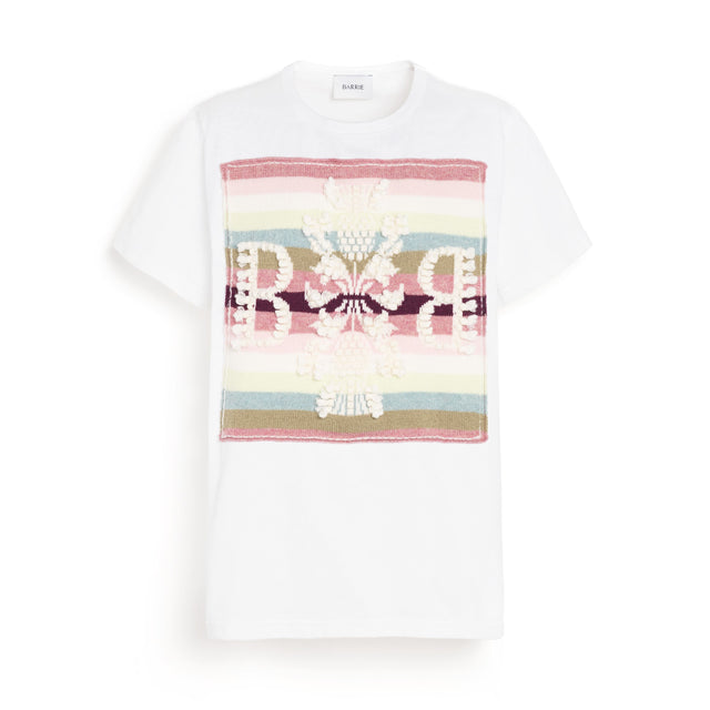 Striped t-shirt with Barrie logo cashmere patch | Barrie - Barrie
