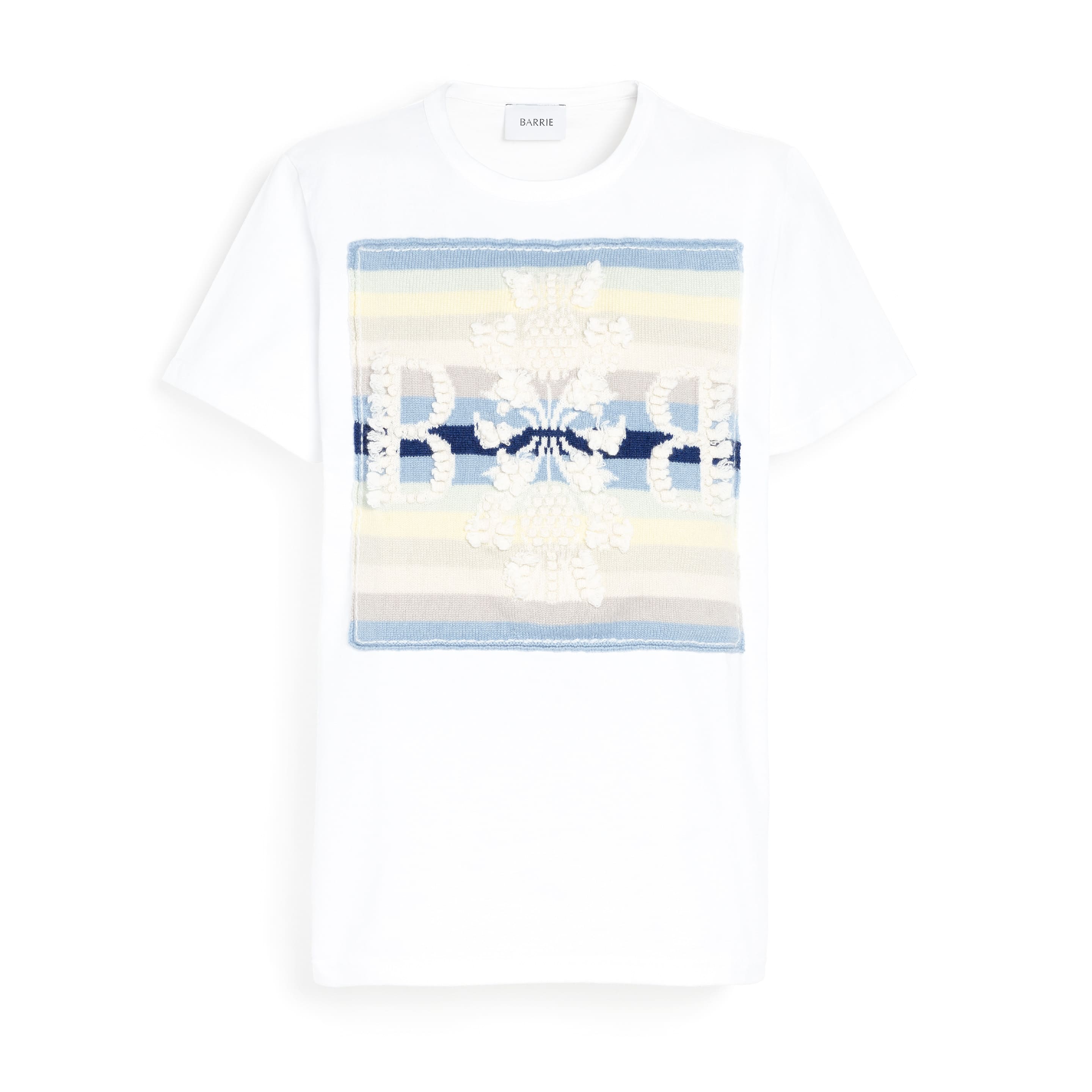 Striped t-shirt with Barrie logo cashmere patch