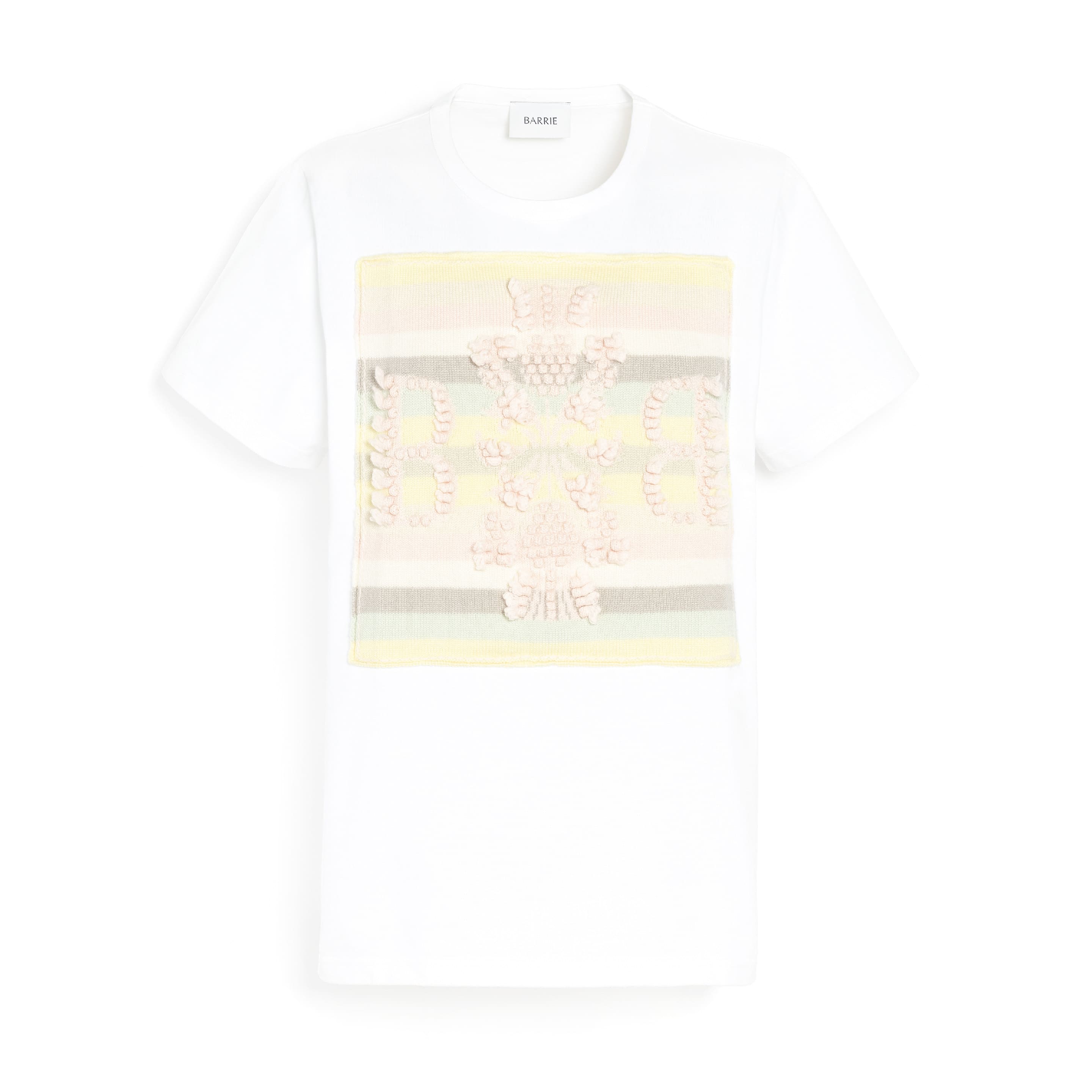 Striped t-shirt with Barrie logo cashmere patch