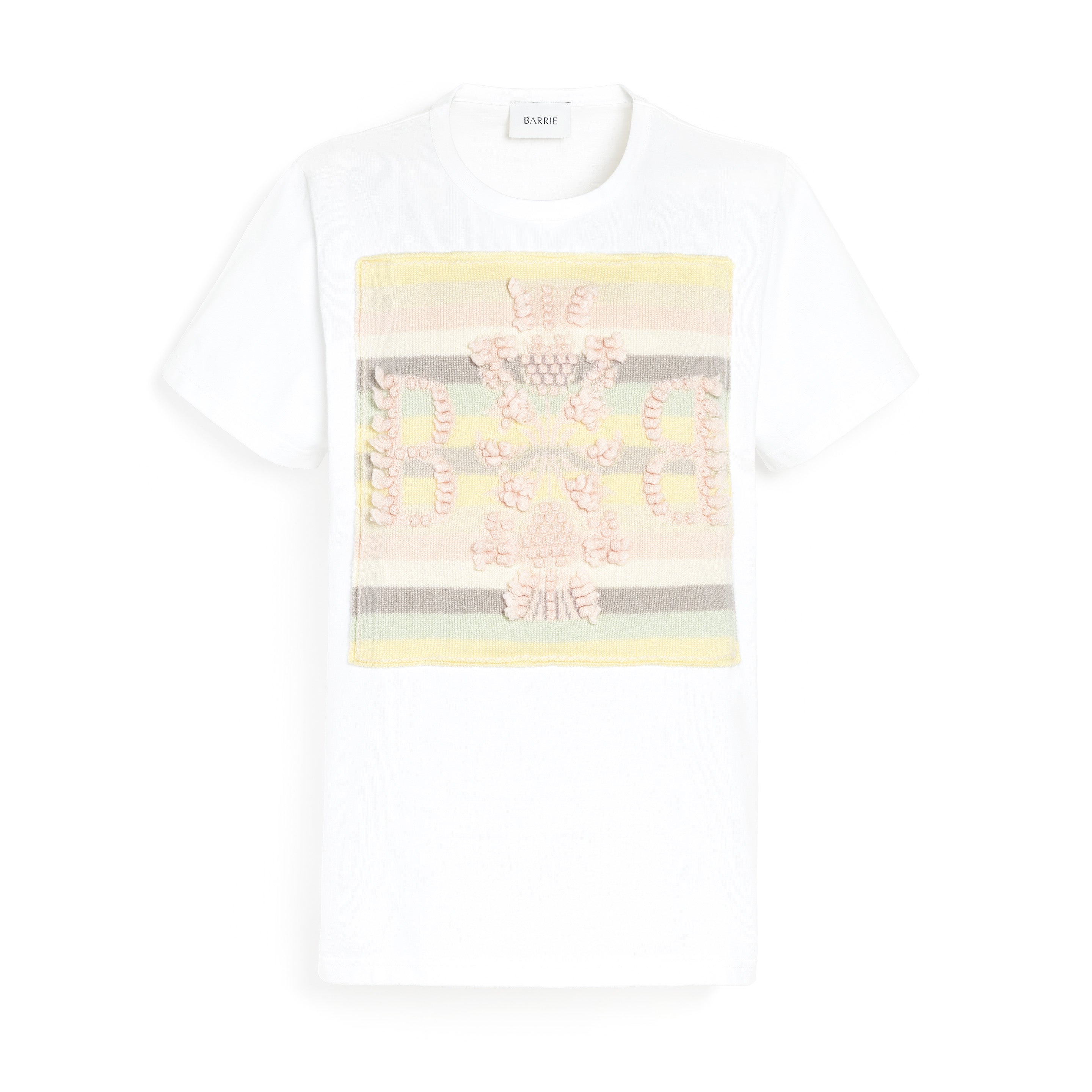Striped t-shirt with Barrie logo cashmere patch
