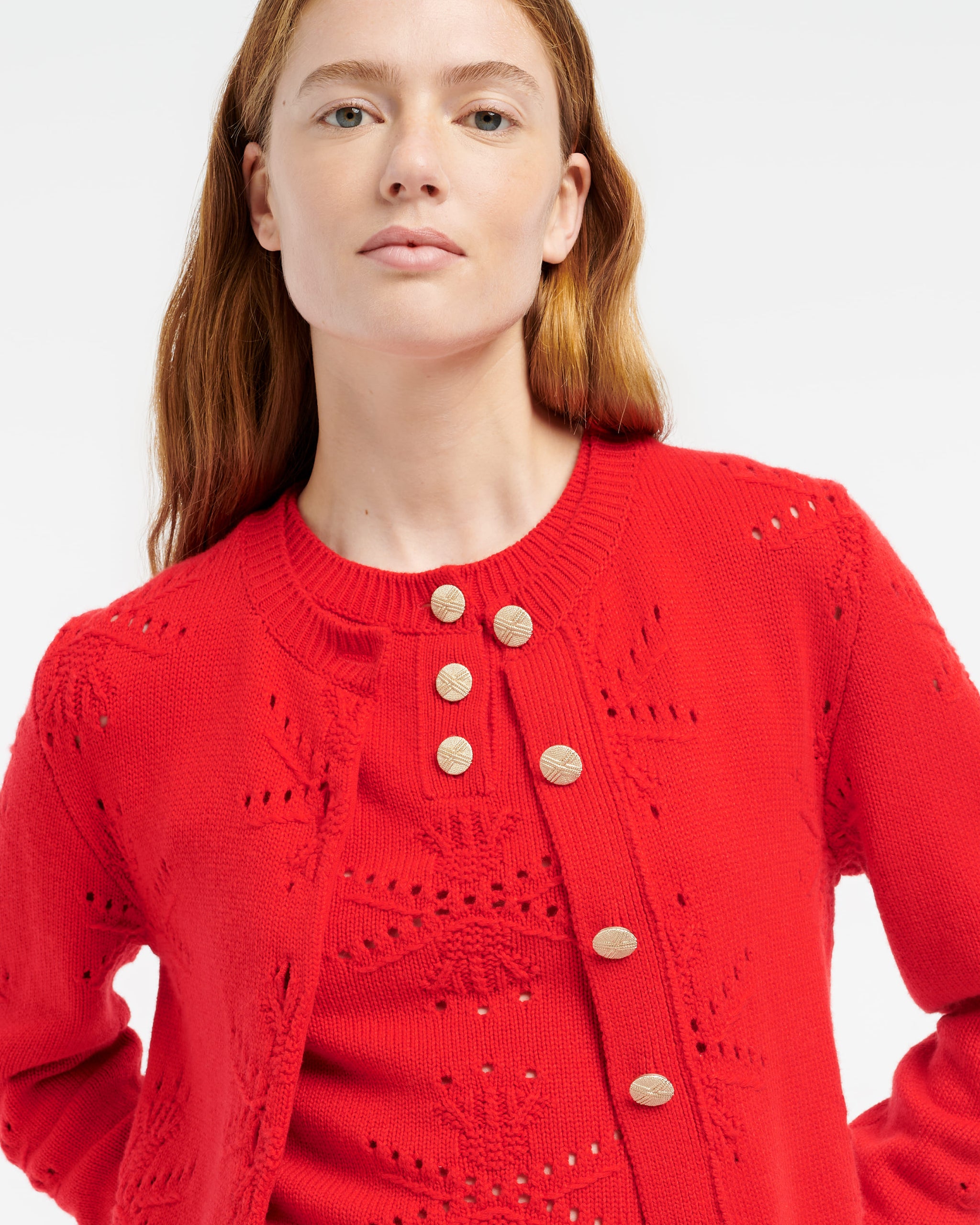 Cardigan en cachemire et coton à motif | Barrie - Barrie