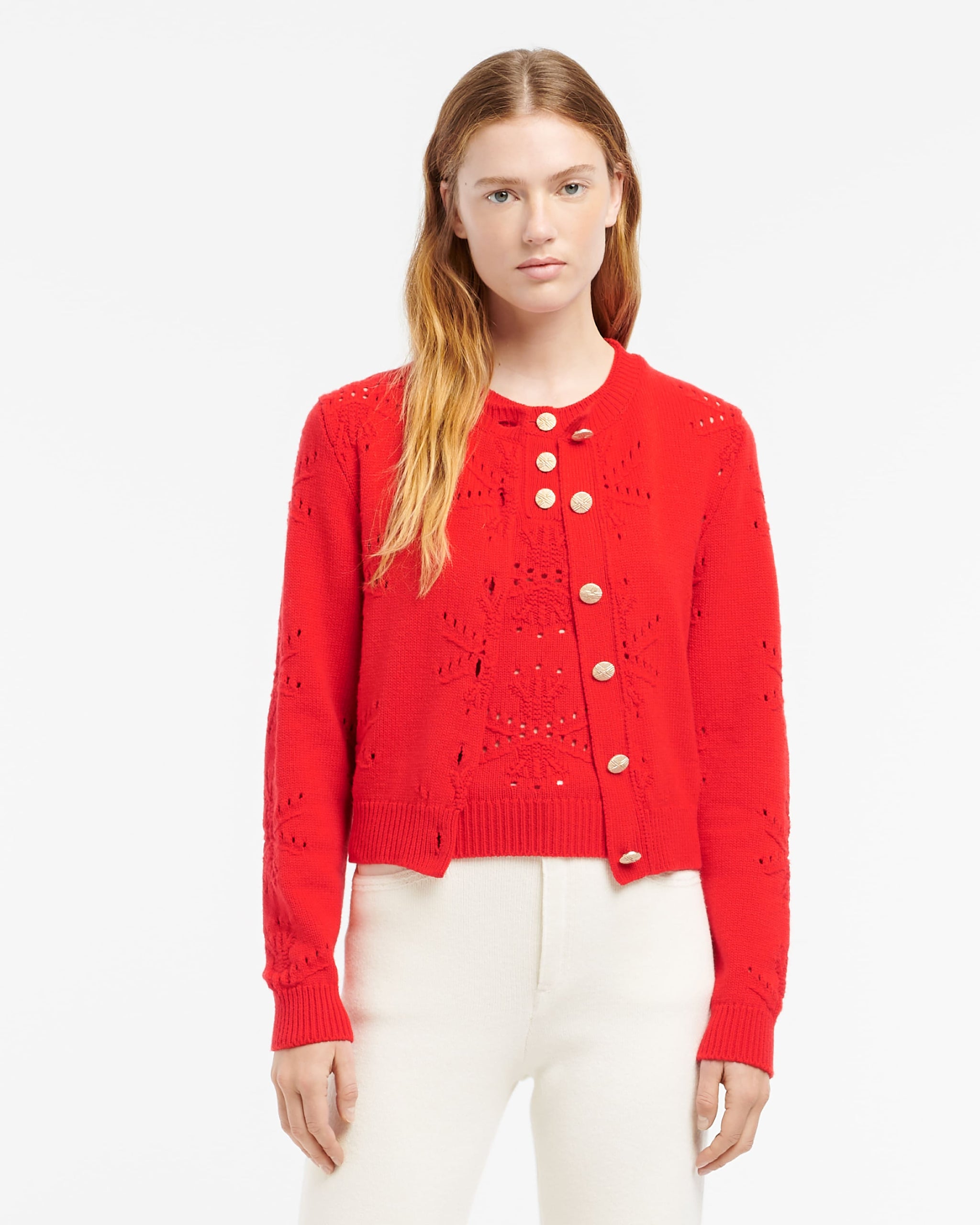 Cardigan en cachemire et coton à motif | Barrie - Barrie