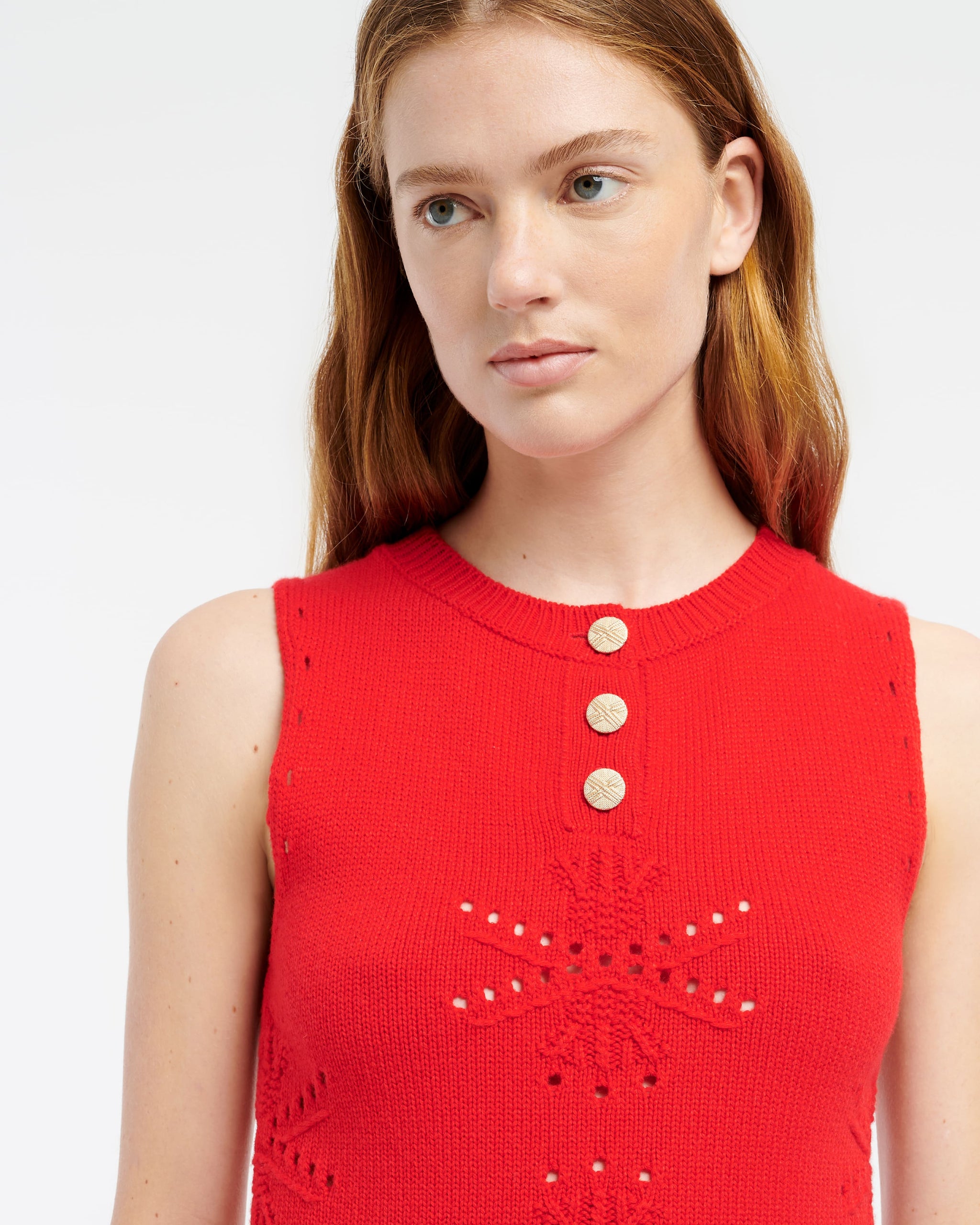 Top en cachemire et coton à motif | Barrie - Barrie