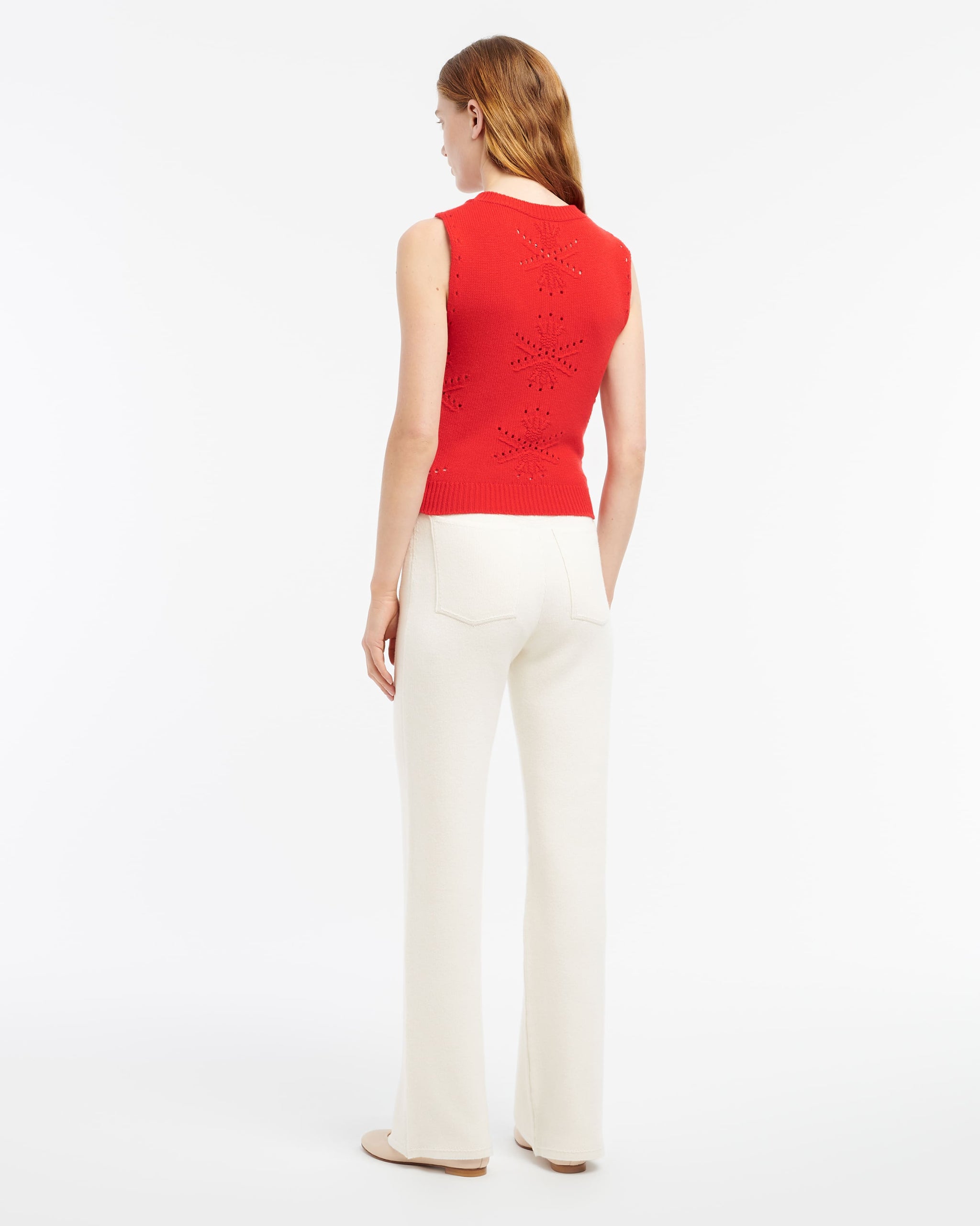 Top en cachemire et coton à motif | Barrie - Barrie