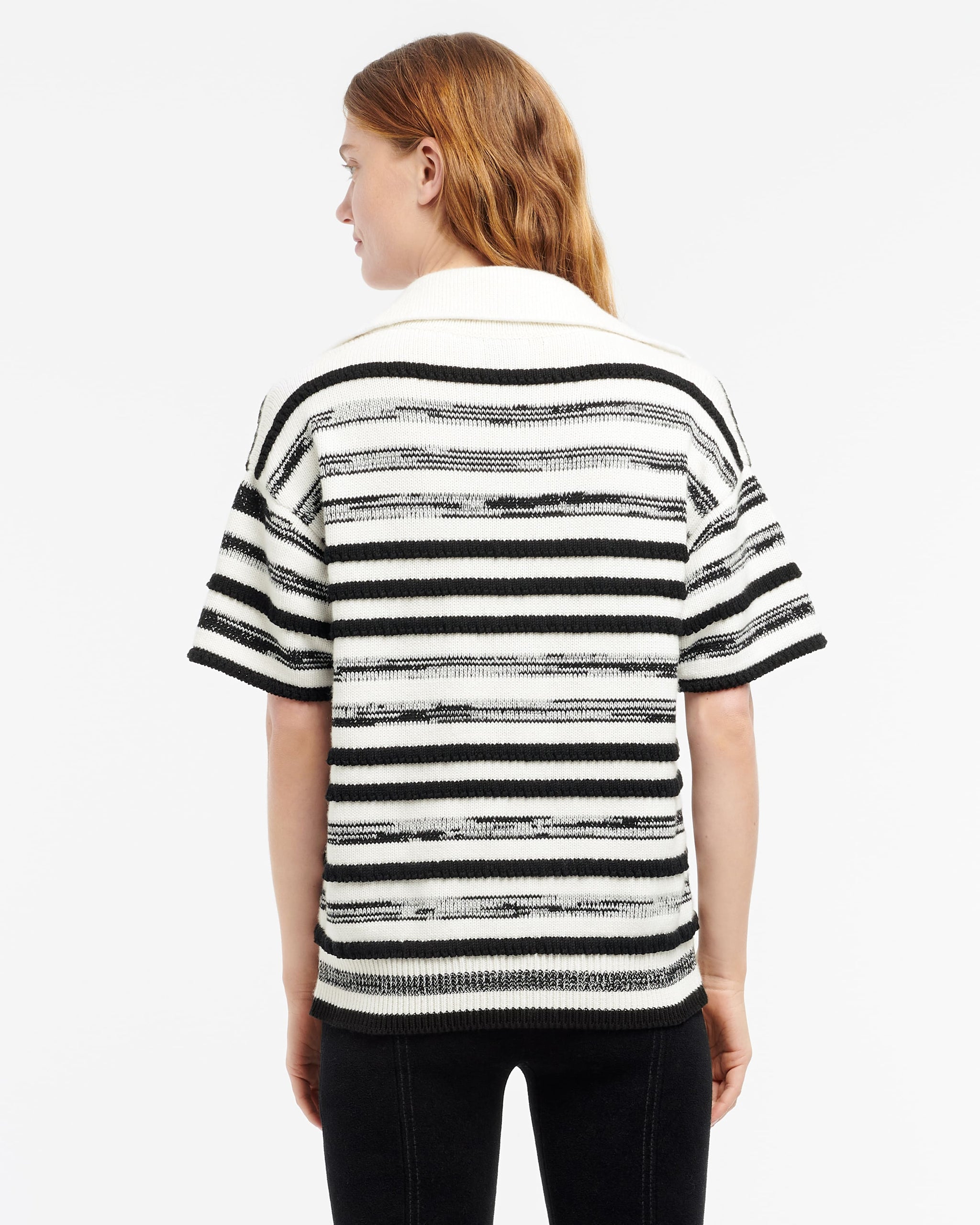 Polo en cachemire et coton à rayures | Barrie - Barrie