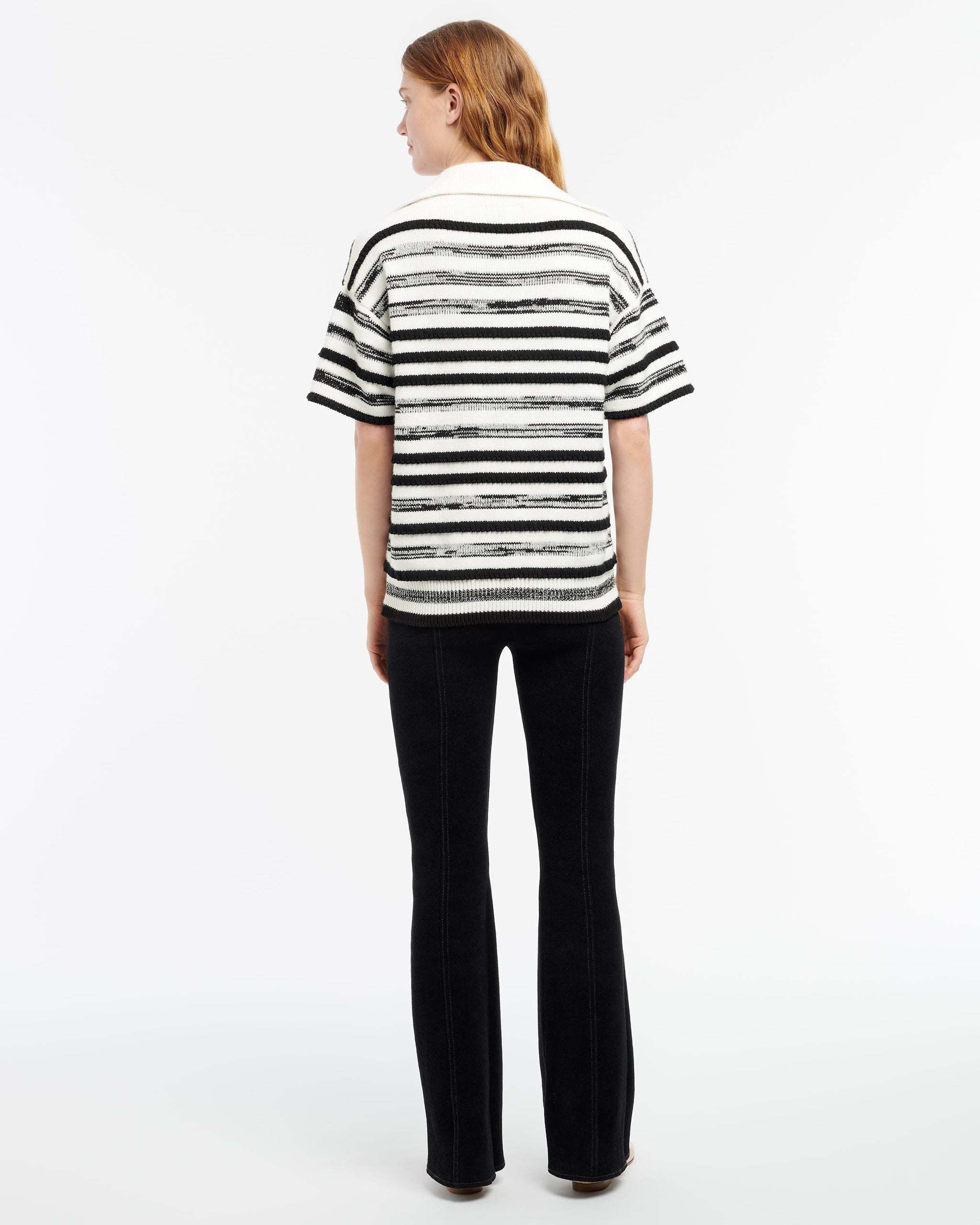 Polo en cachemire et coton à rayures | Barrie - Barrie