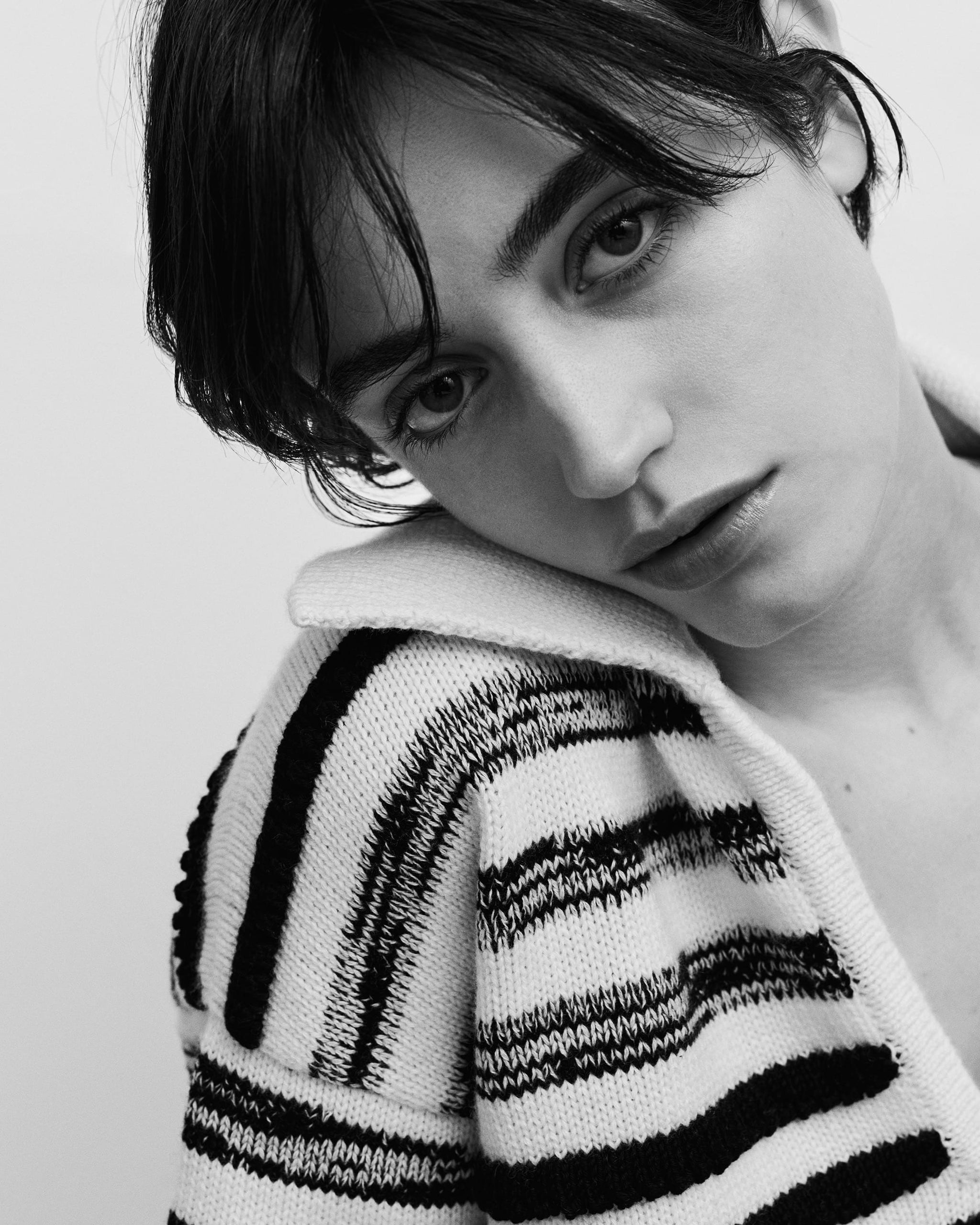 Polo en cachemire et coton à rayures | Barrie - Barrie