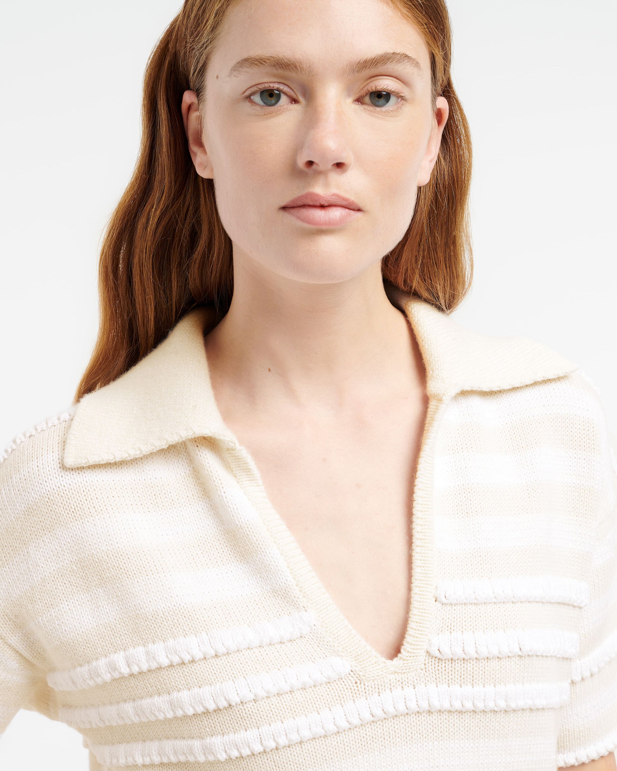 Polo en cachemire et coton à rayures | Barrie - Barrie