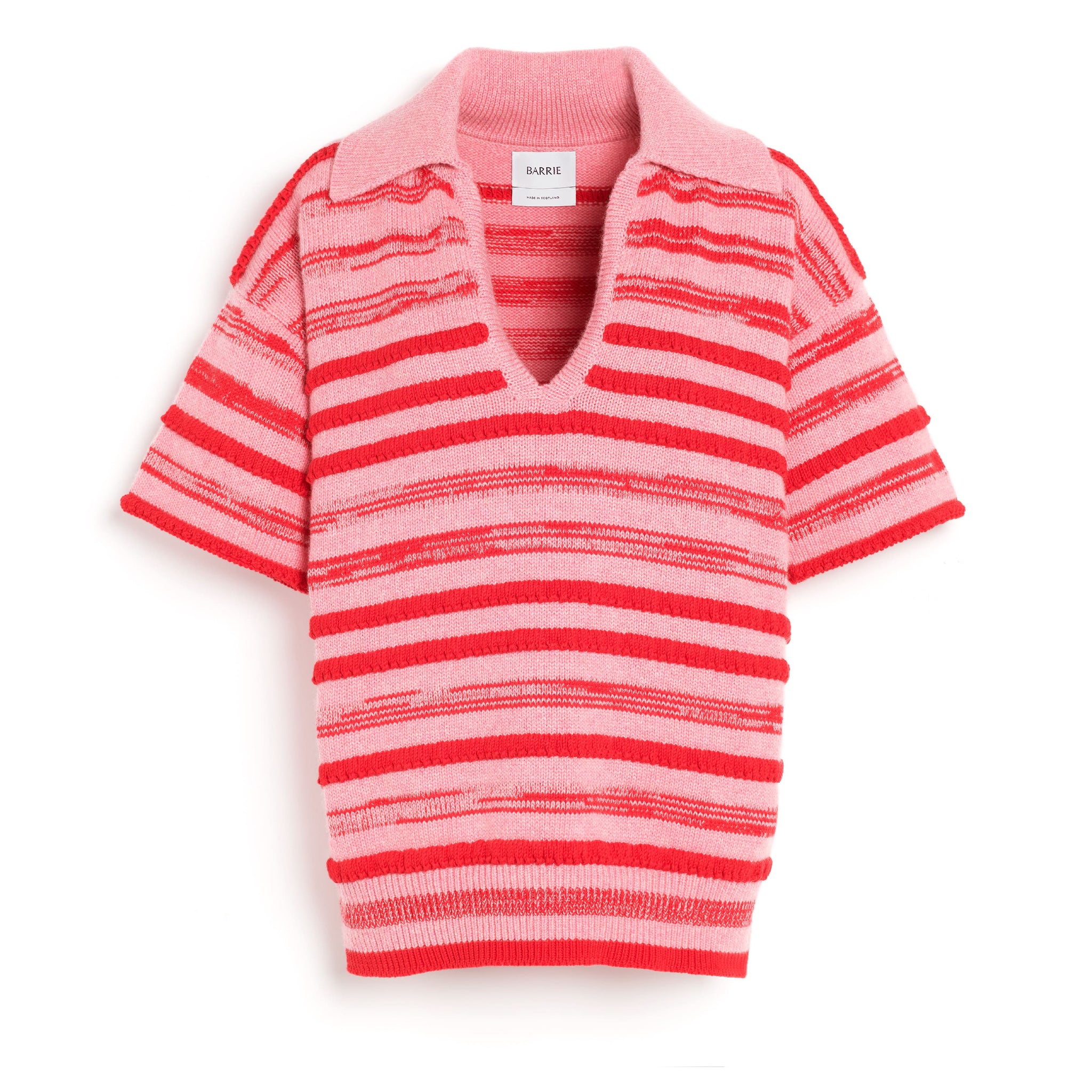Polo en cachemire et coton à rayures | Barrie - Barrie