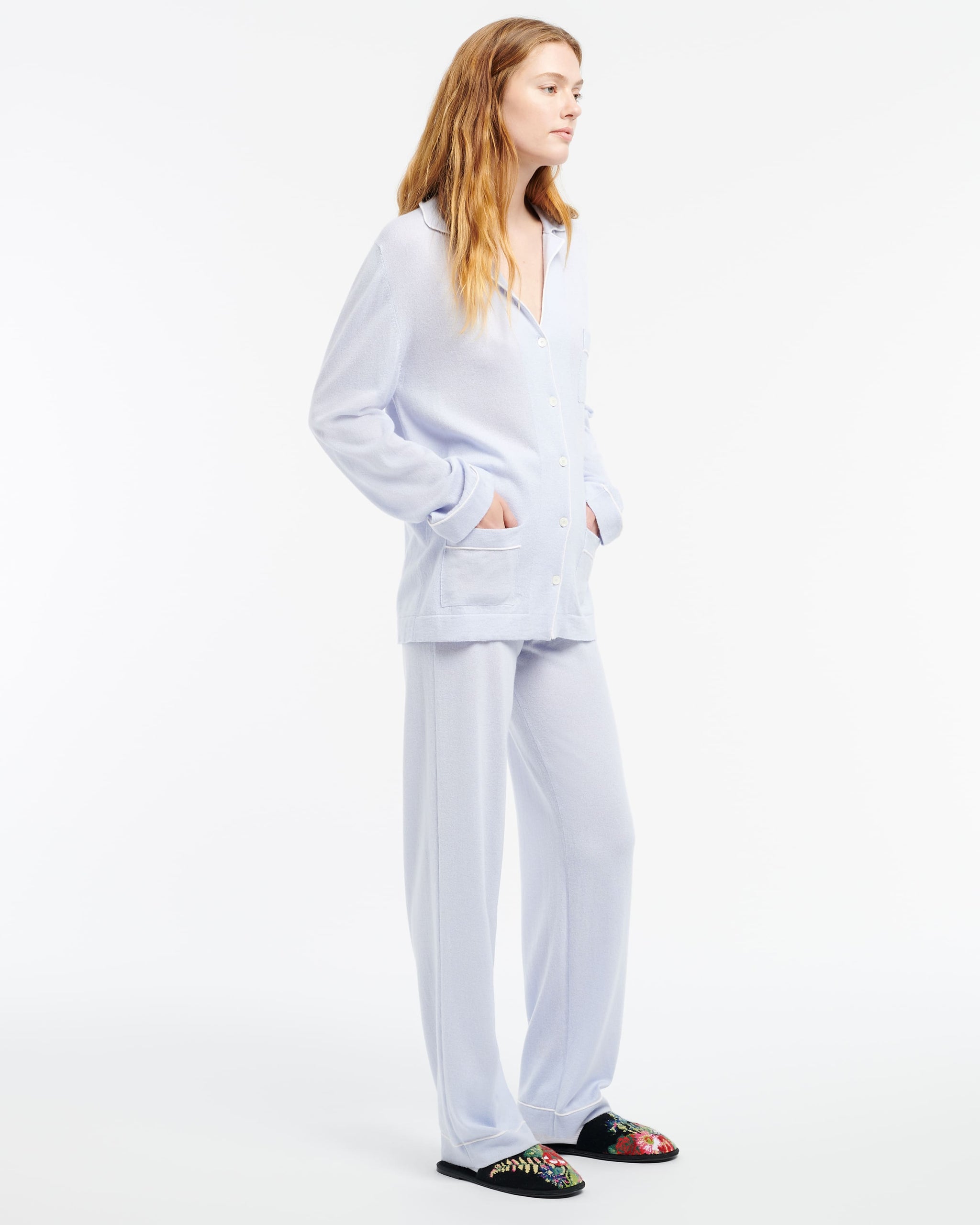 Pantalon ultra fin en cachemire et soie | Barrie - Barrie