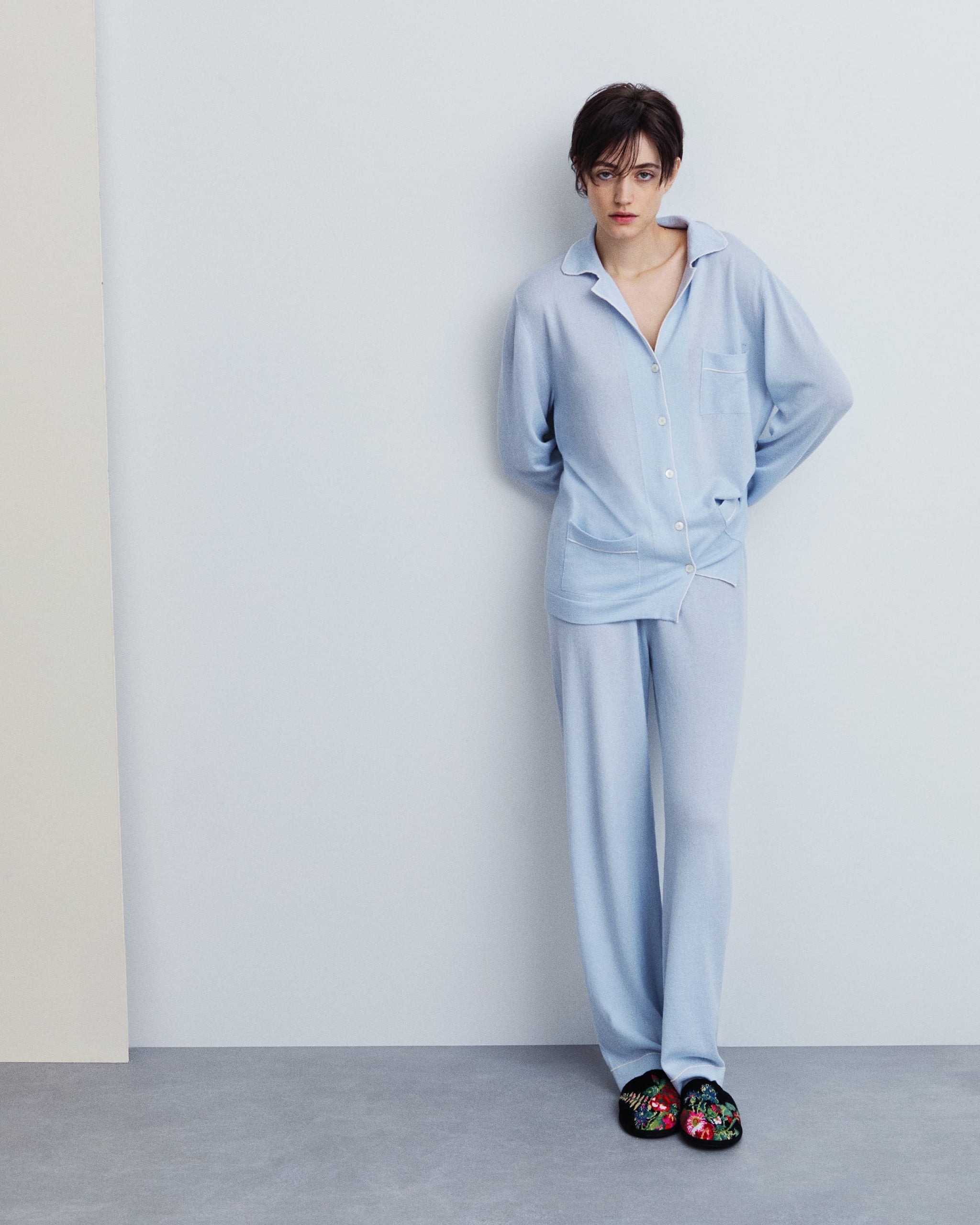 Pantalon ultra fin en cachemire et soie | Barrie - Barrie