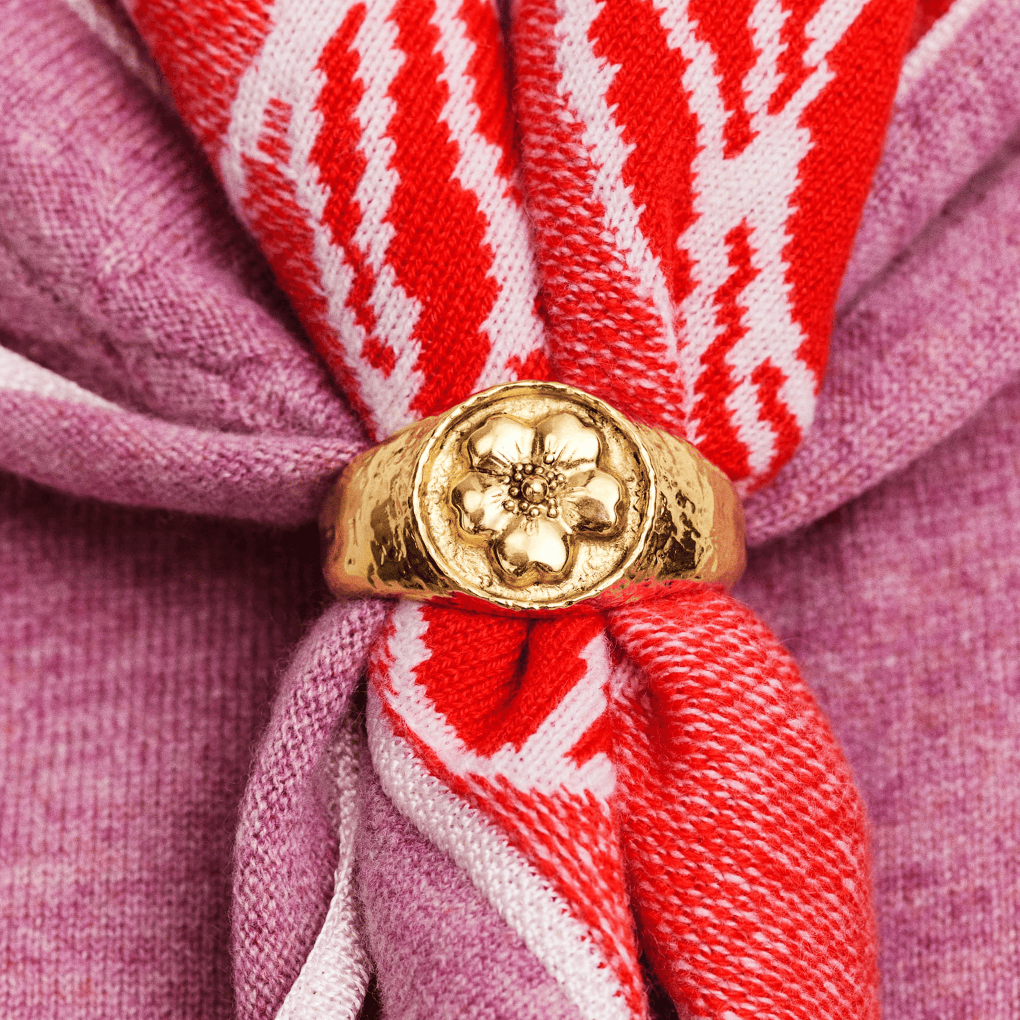 Floral motif scarf ring | Barrie - Barrie