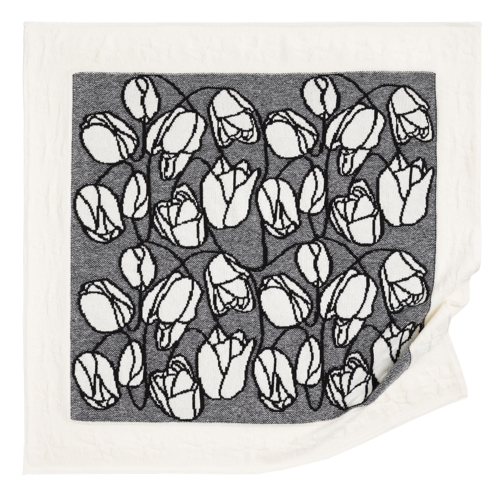 Cashmere scarf with floral motif | Barrie - Barrie