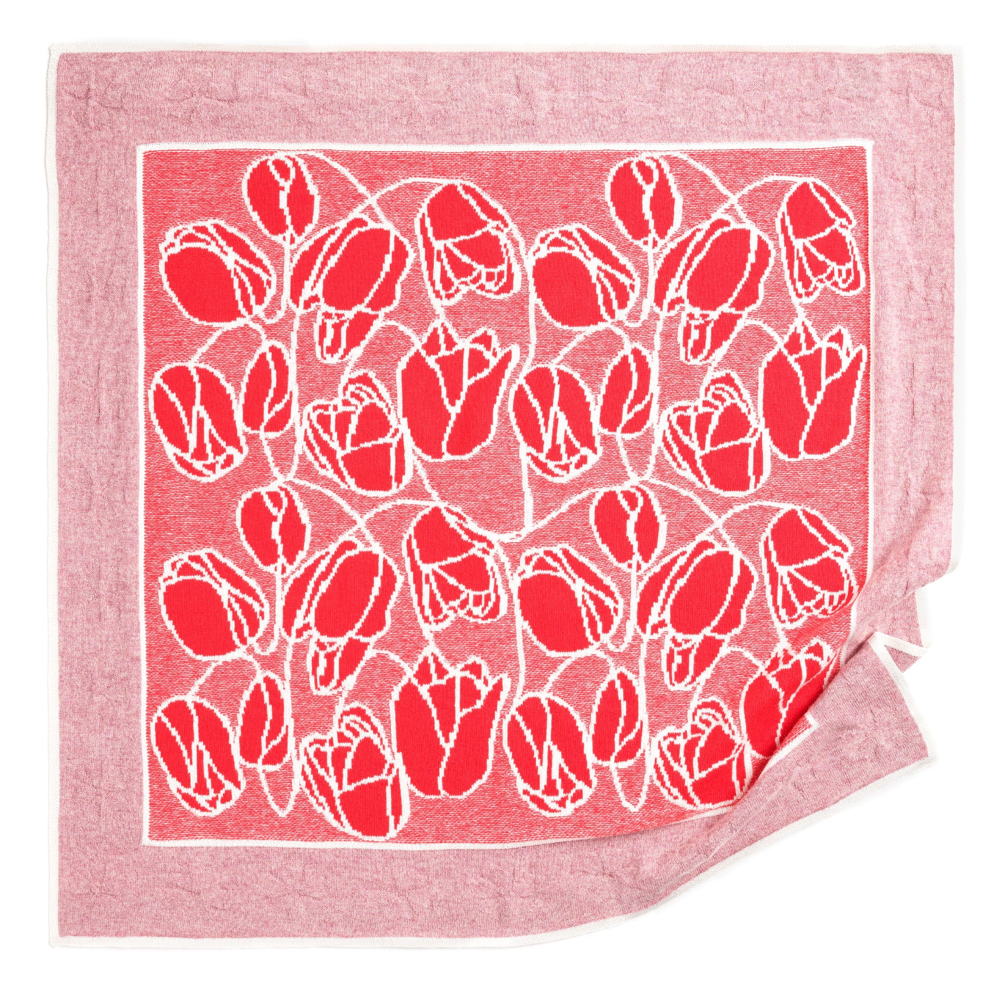 Cashmere scarf with floral motif | Barrie - Barrie