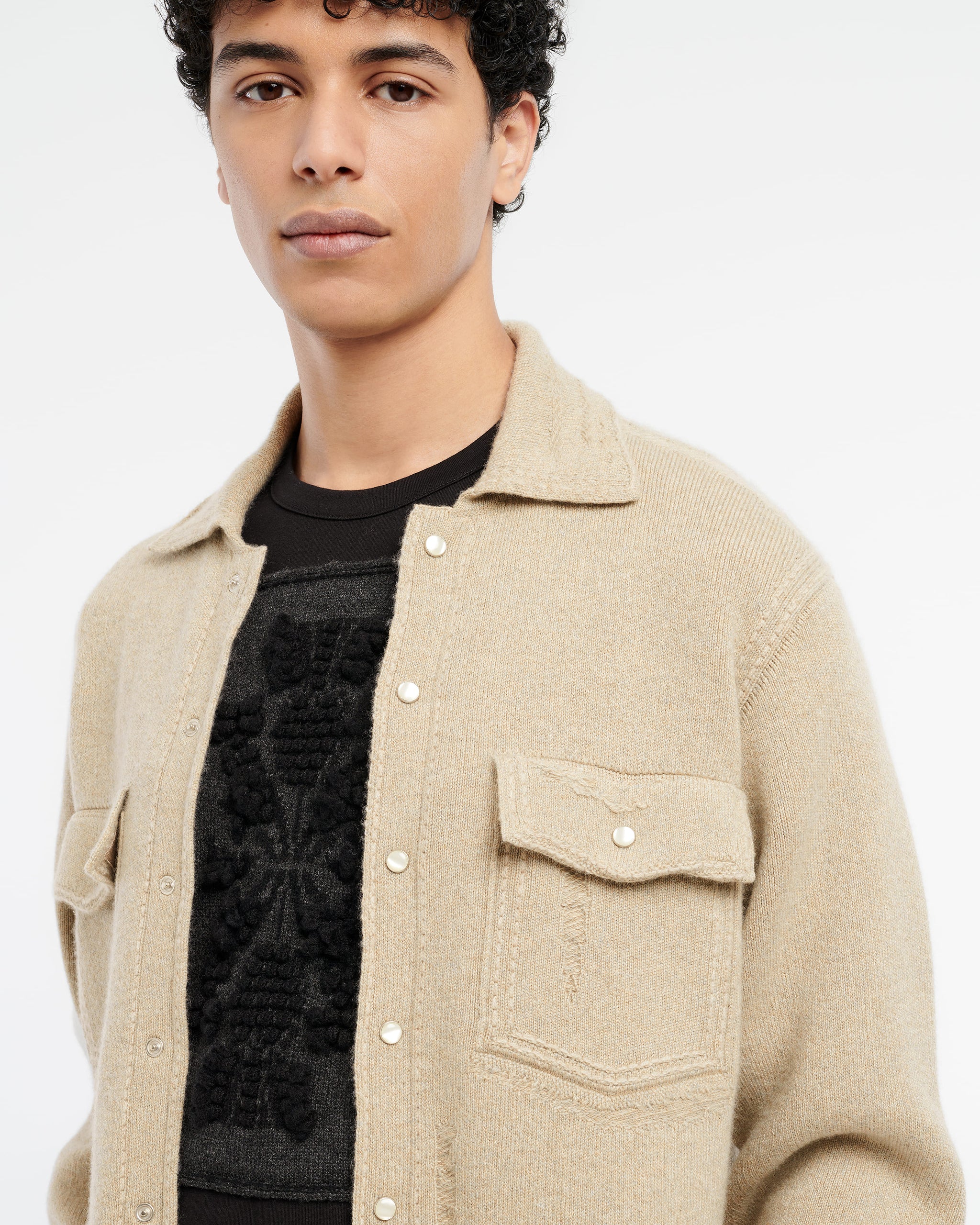 Cashmere and cotton Denim overshirt | Barrie - Barrie