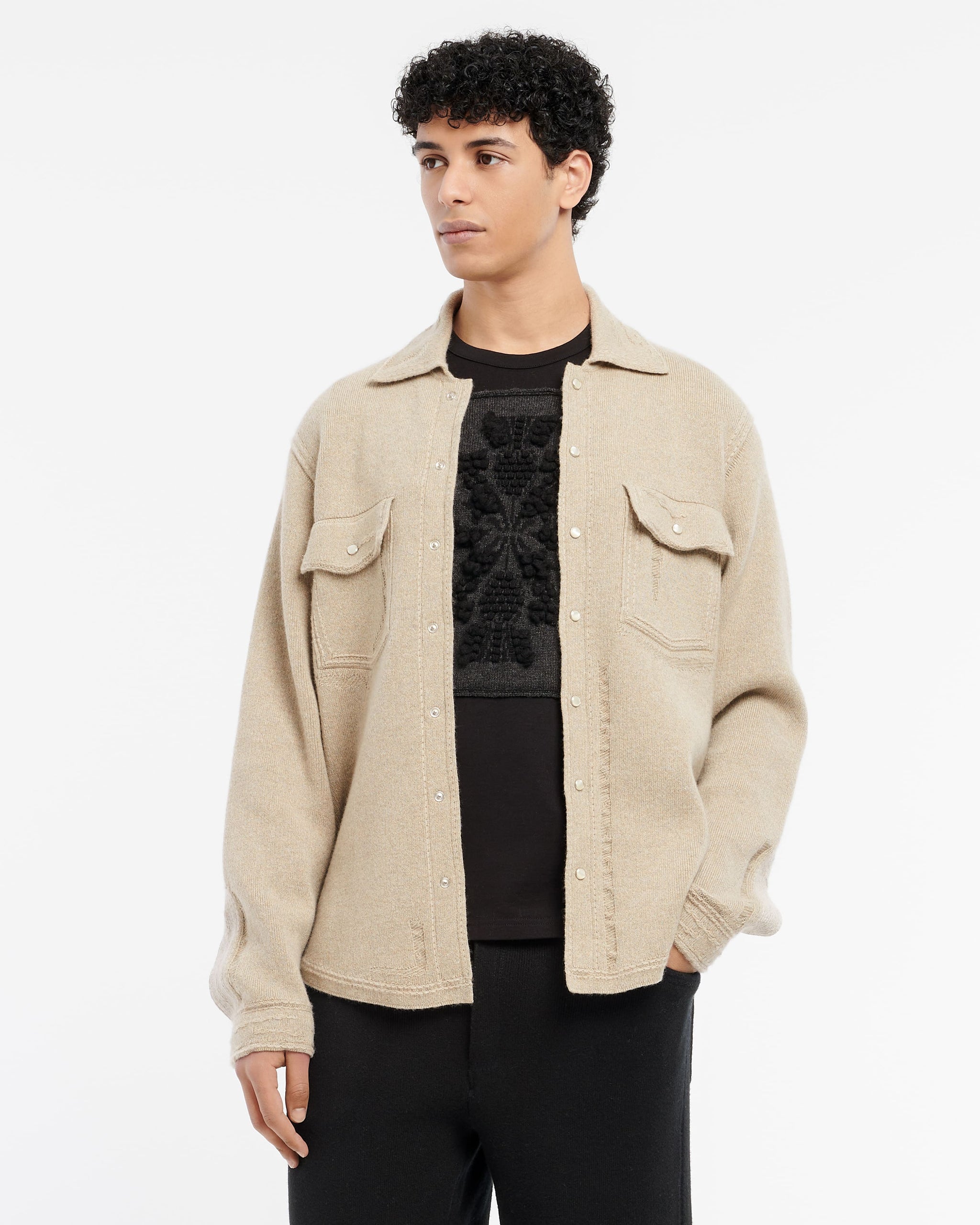 Cashmere and cotton Denim overshirt | Barrie - Barrie