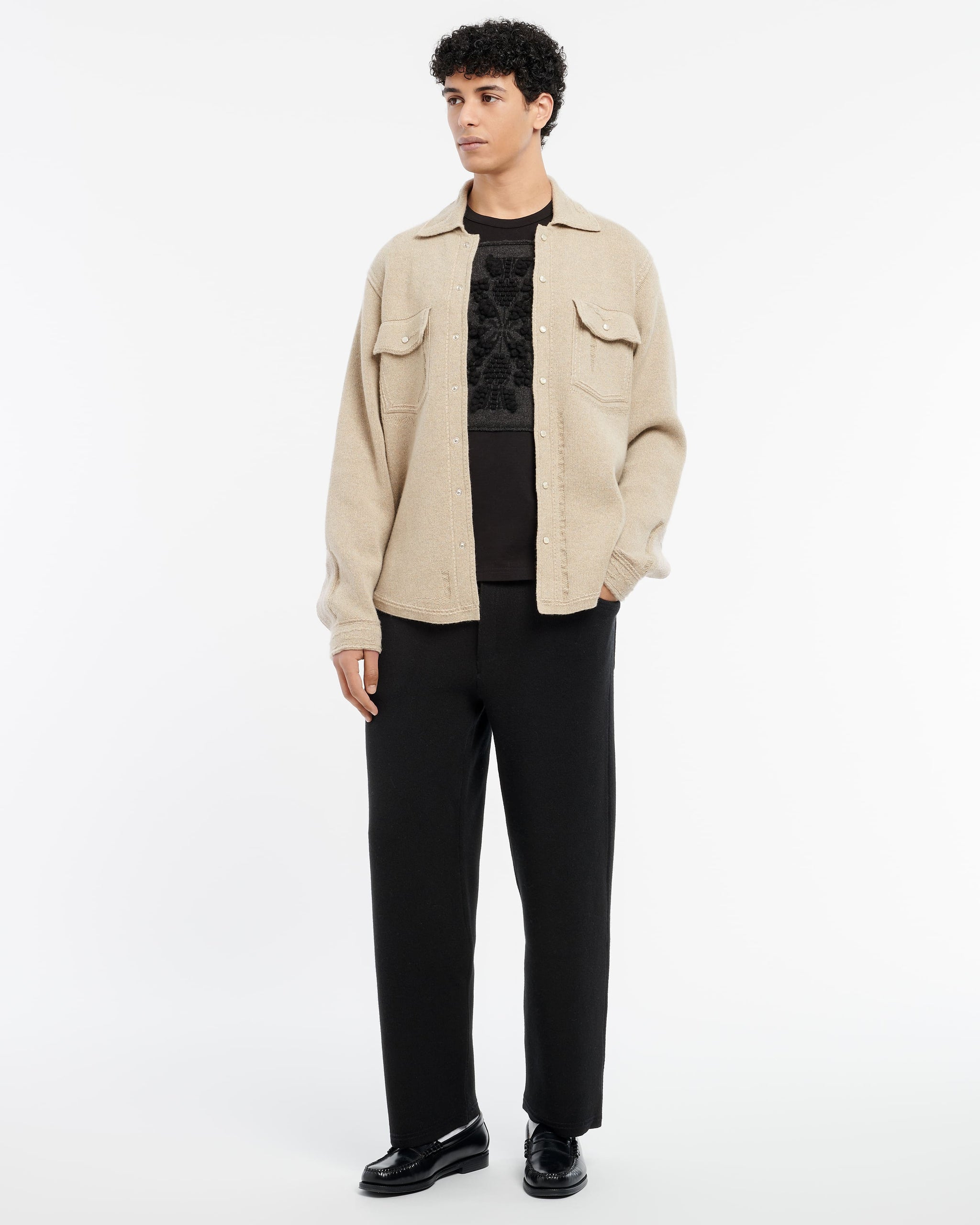 Cashmere and cotton Denim overshirt | Barrie - Barrie