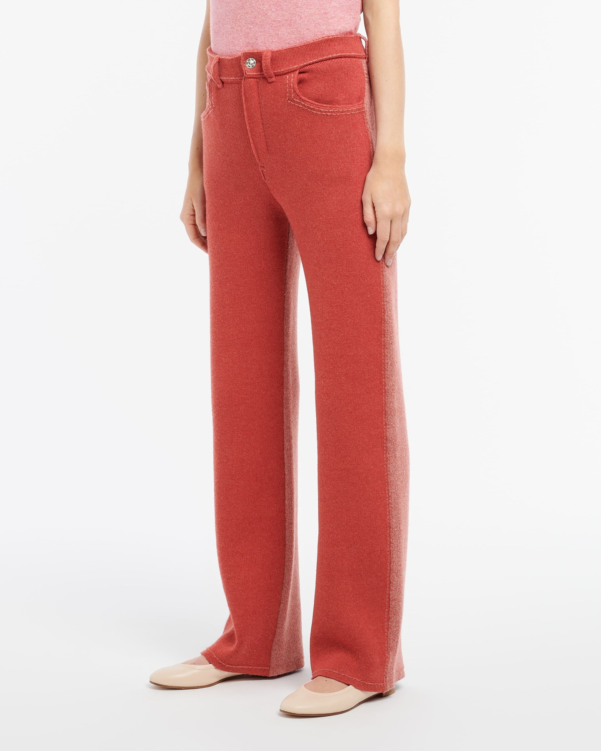 Cashmere and cotton patchwork Denim trousers | Barrie - Barrie