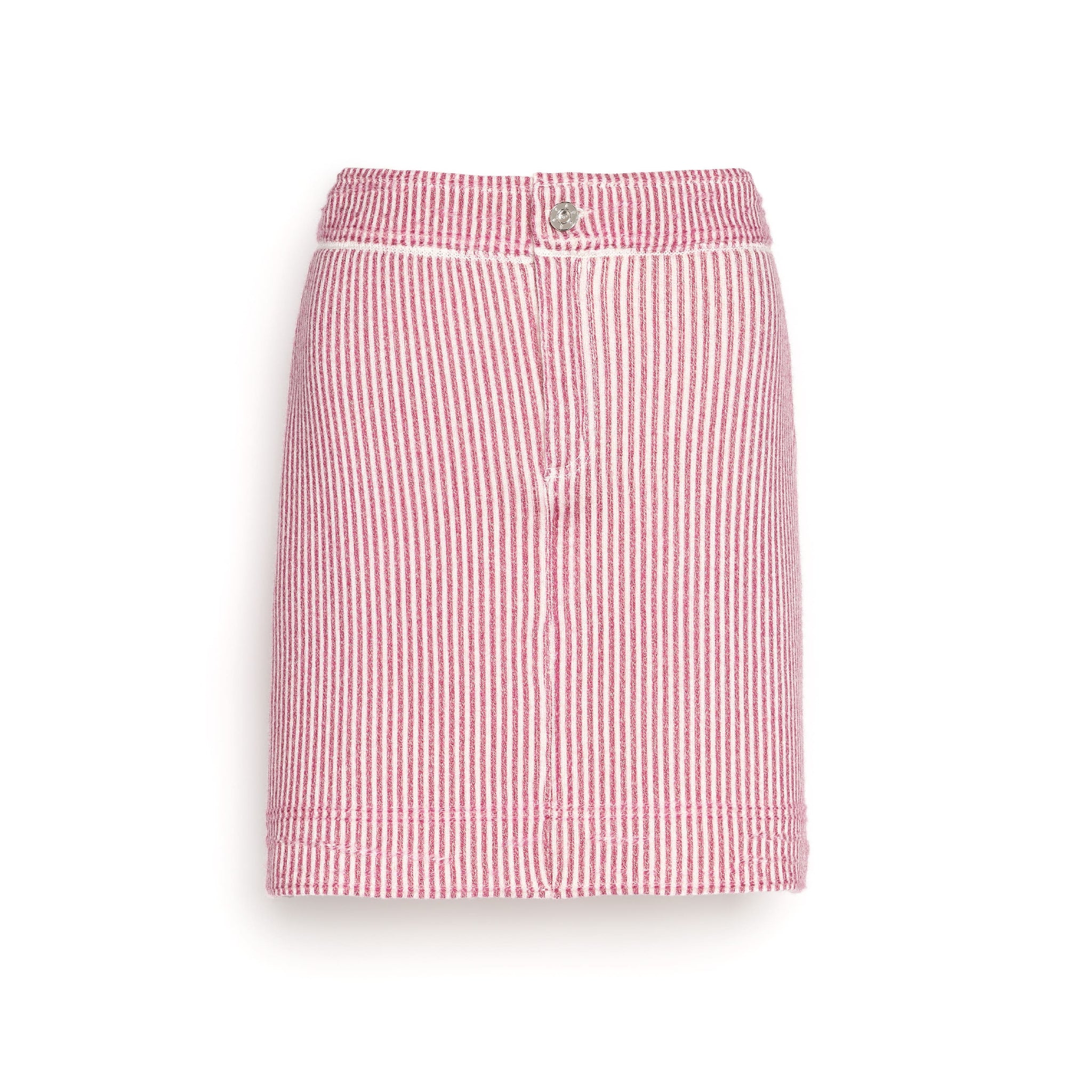 Jupe Denim à fines rayures en cachemire et coton | Barrie - Barrie