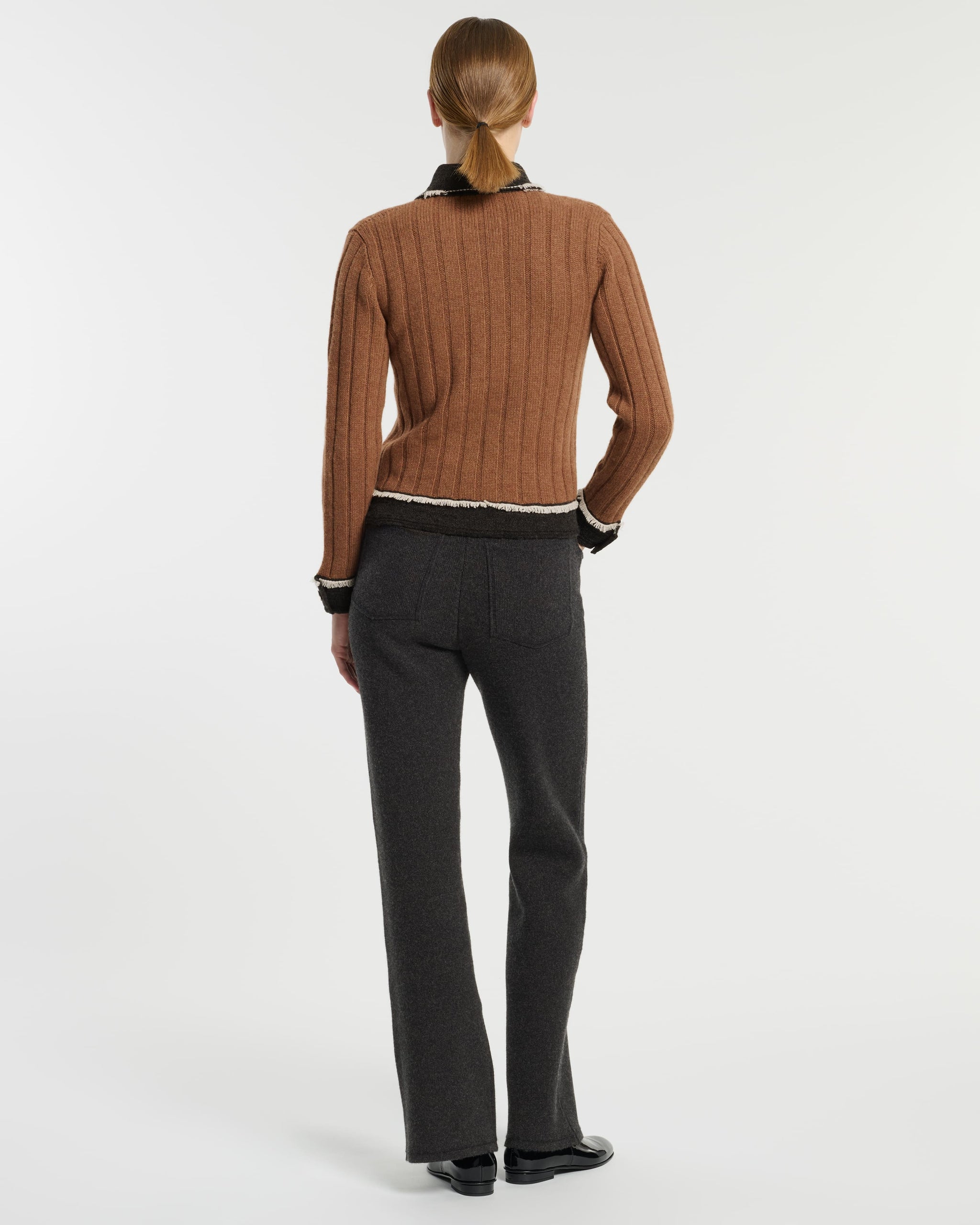 Denim jacket in ribbed knit | Barrie - Barrie