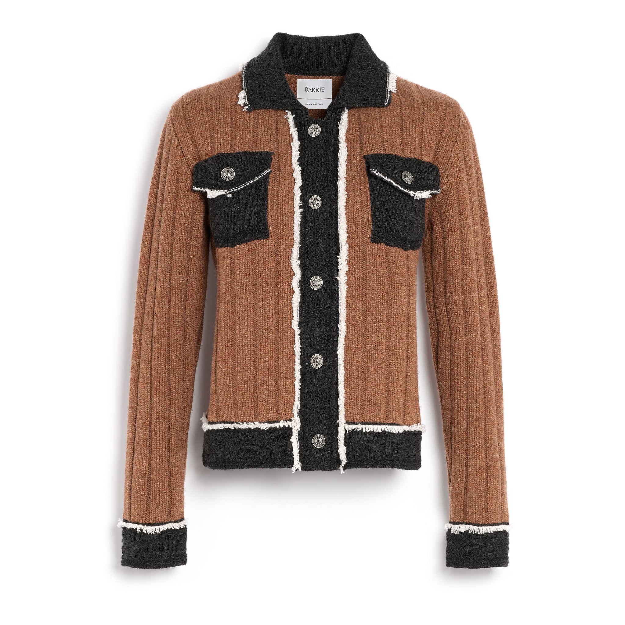 Denim jacket in ribbed knit | Barrie - Barrie