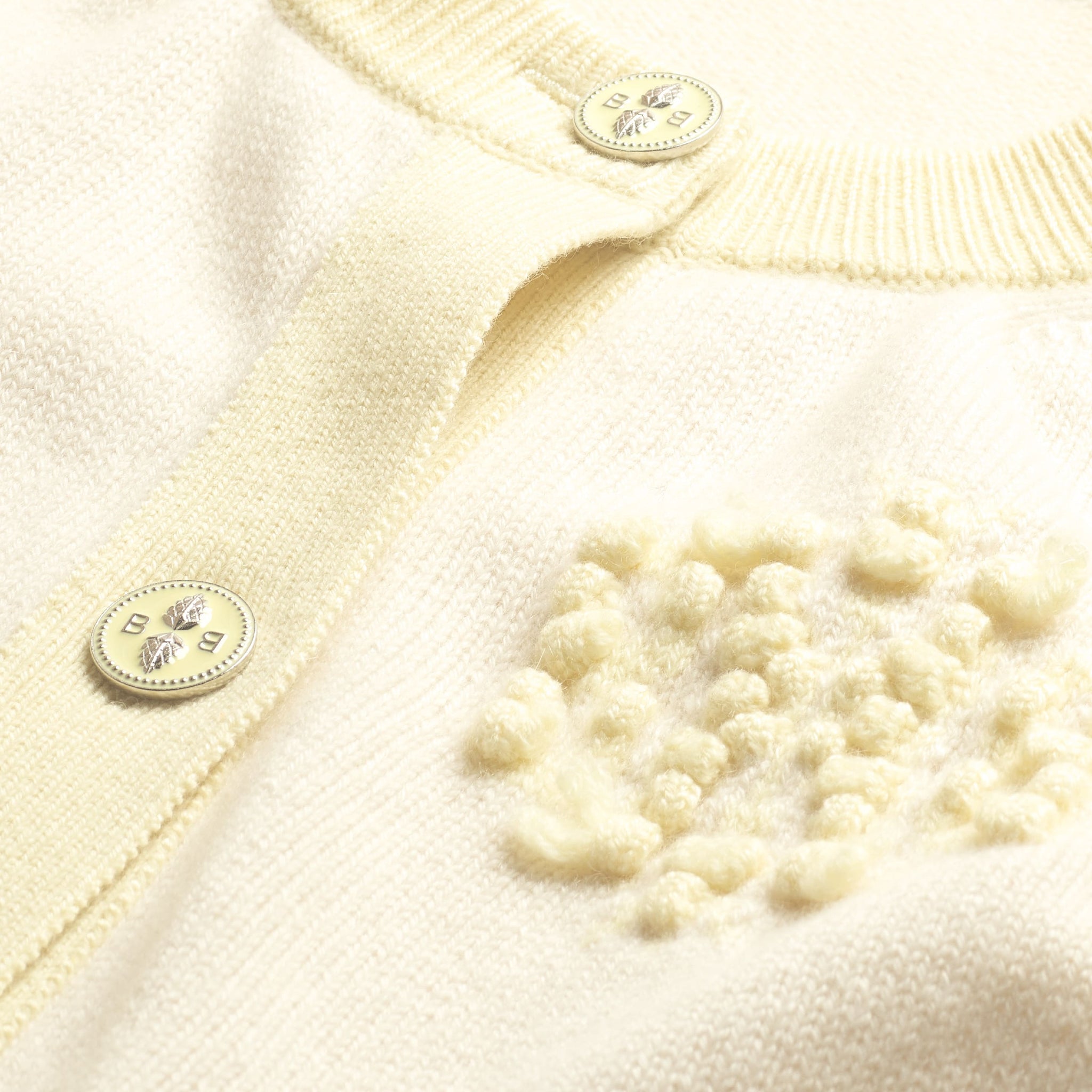 Marled cashmere cardigan with B logo | Barrie - Barrie