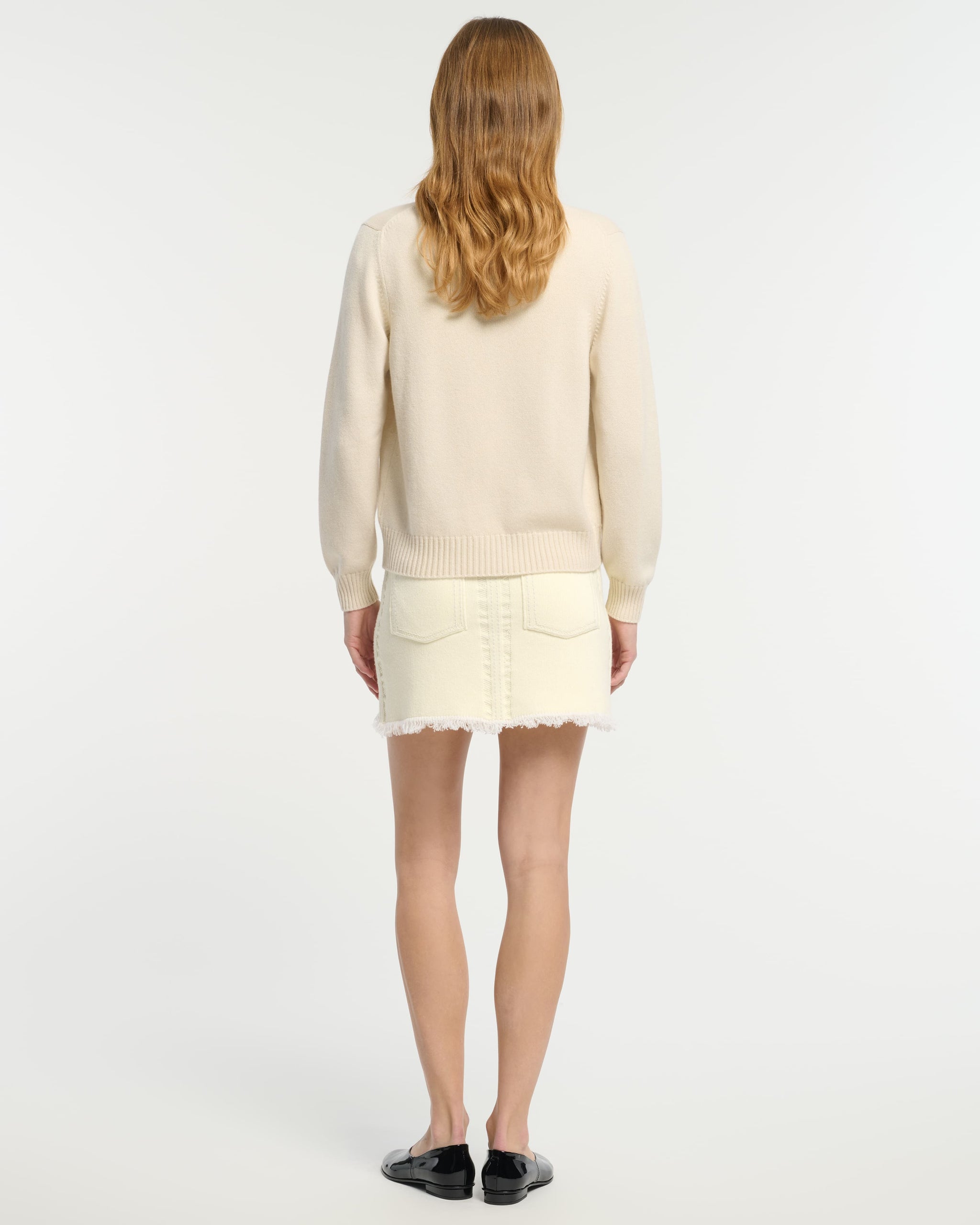 Cardigan en cachemire chiné logo B | Barrie - Barrie