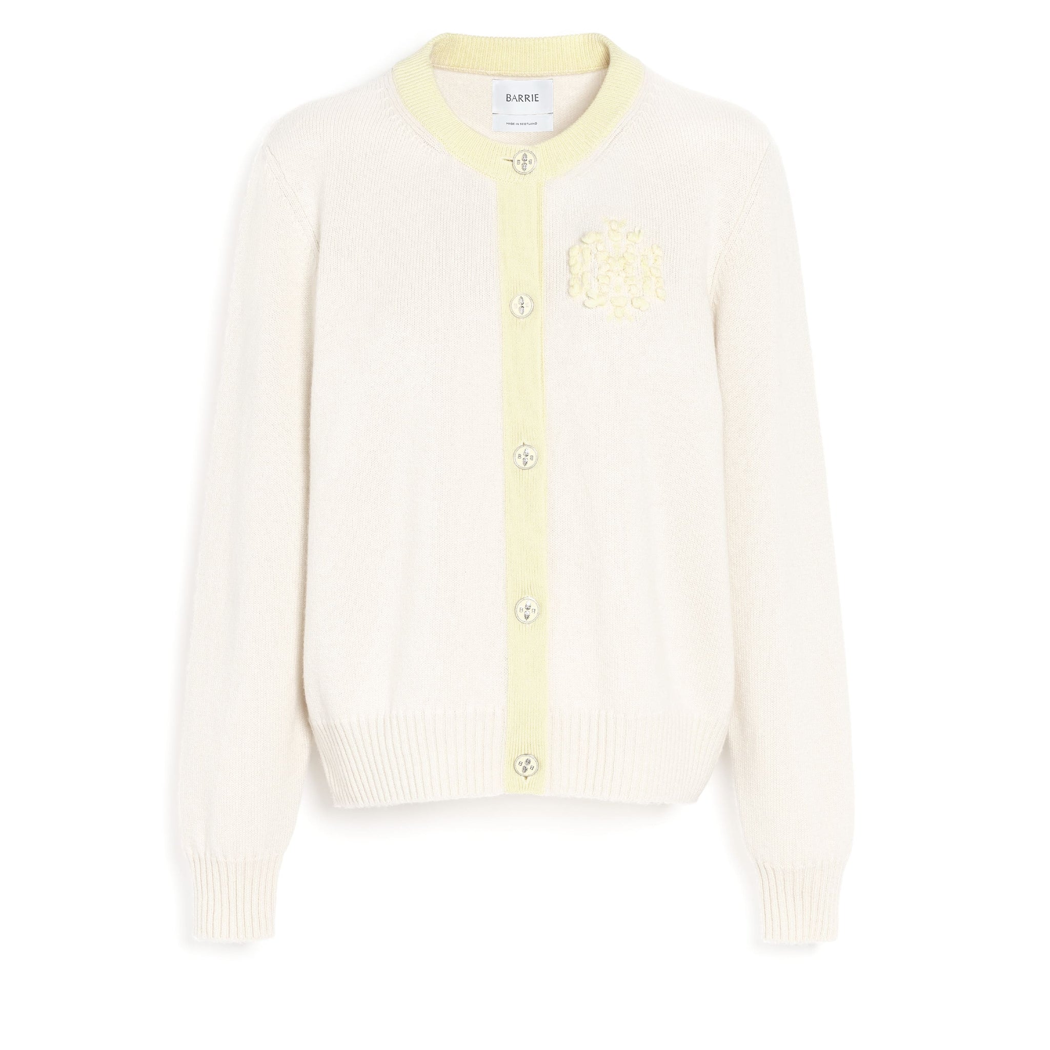 Cardigan en cachemire chiné logo B | Barrie - Barrie