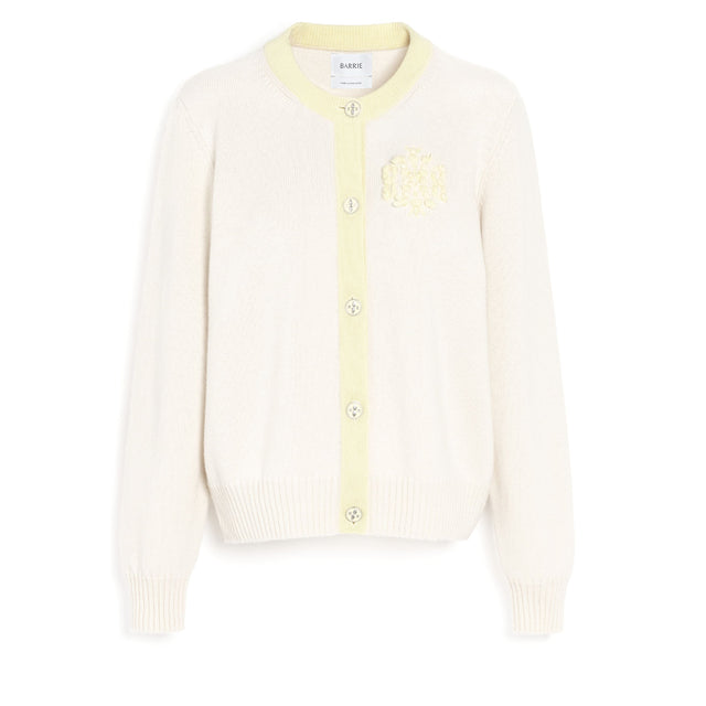 Cardigan en cachemire chiné logo B | Barrie - Barrie