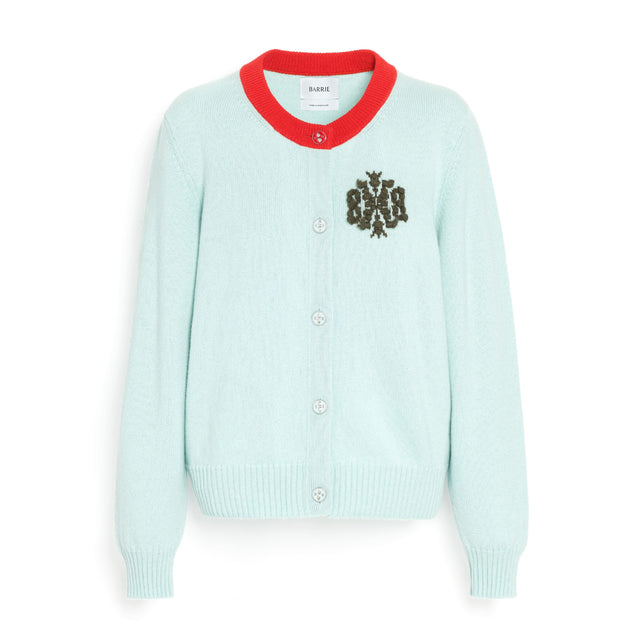 Cardigan en cachemire chiné logo B | Barrie - Barrie