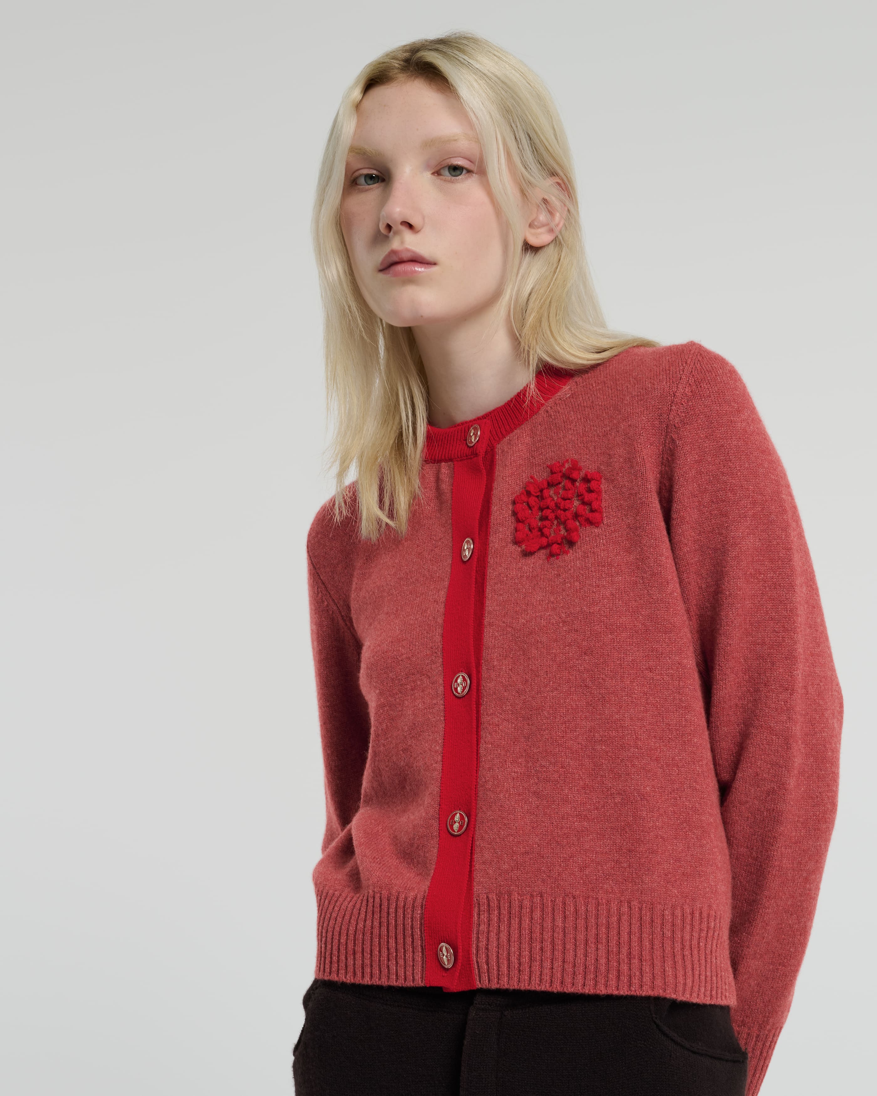 BARRIE 売れ筋商品|||バリー カーディガン アウター レディース Cardigans Red Iconic cashmere cardigan – Barrie