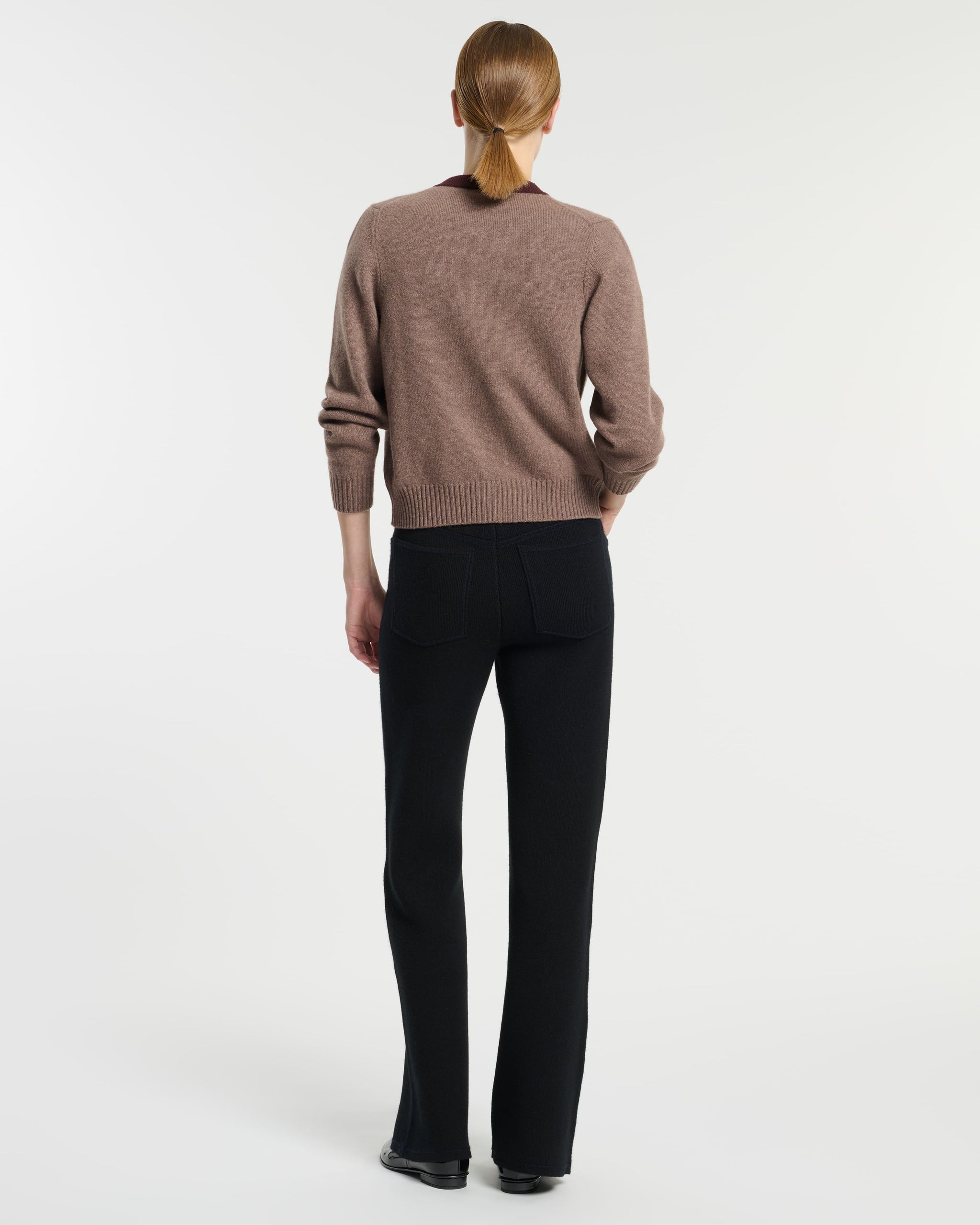 Cardigan en cachemire chiné logo B | Barrie - Barrie