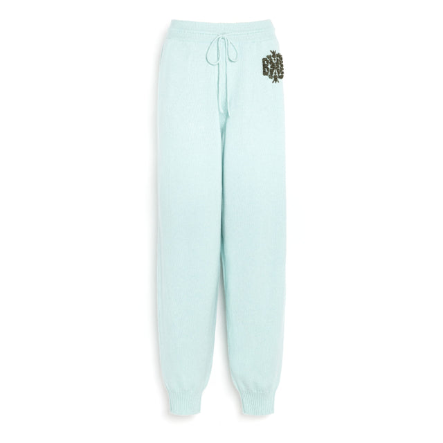 Marled cashmere trousers with B logo | Barrie - Barrie