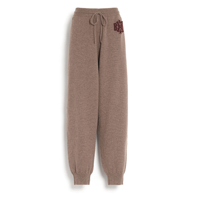 Marled cashmere trousers with B logo | Barrie - Barrie