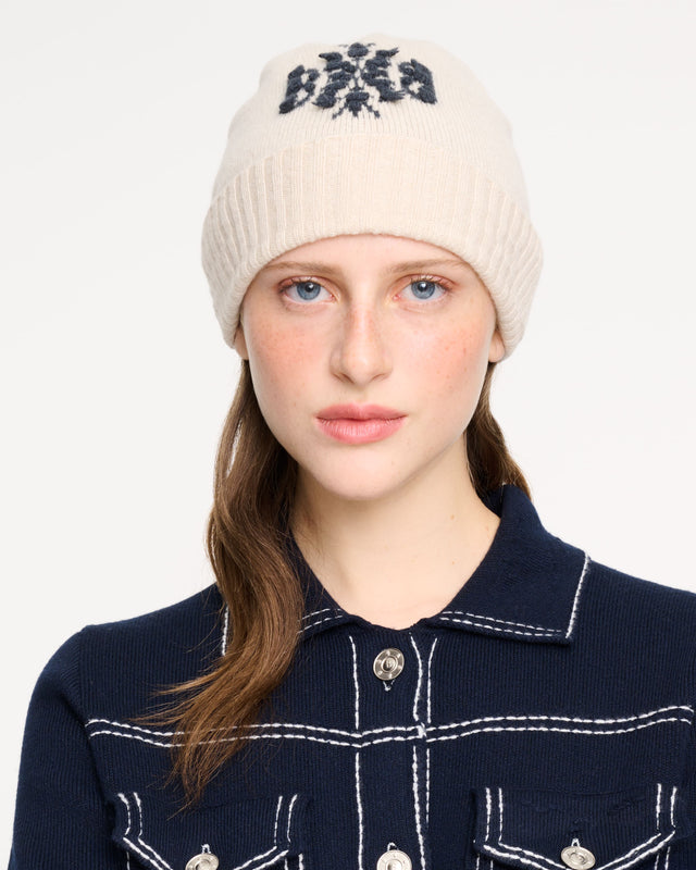 Bonnet en cachemire avec logo B | Barrie - Barrie