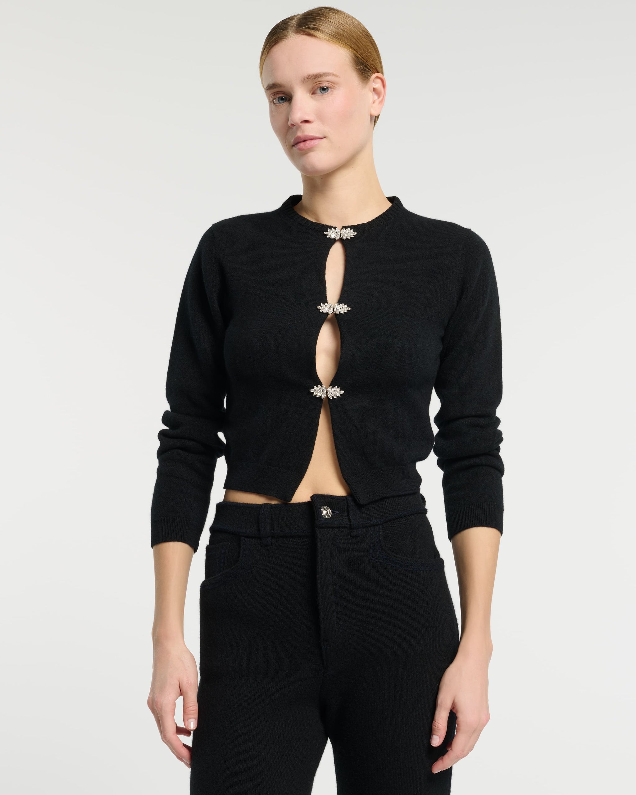 Cardigan en cachemire aux détails bijoux | Barrie - Barrie