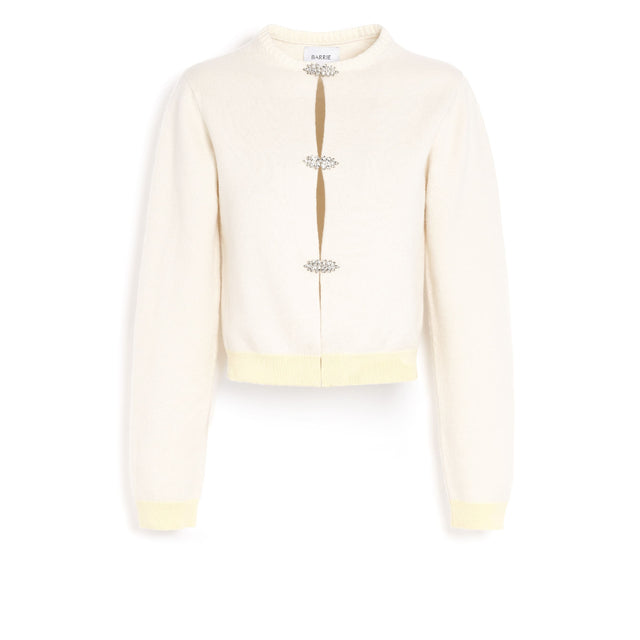 Cashmere cardigan with jewelled details | Barrie - Barrie