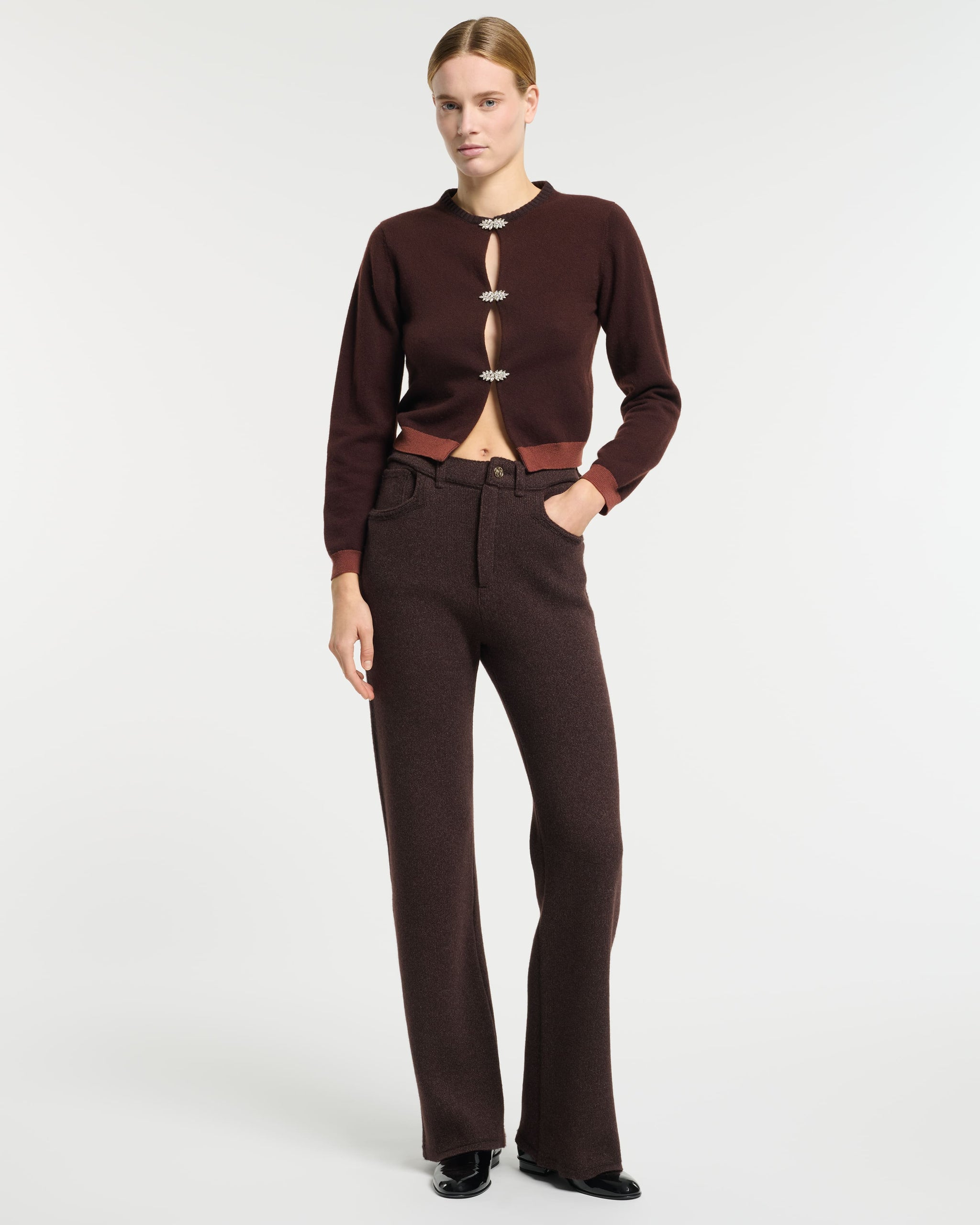 Cardigan en cachemire aux détails bijoux | Barrie - Barrie